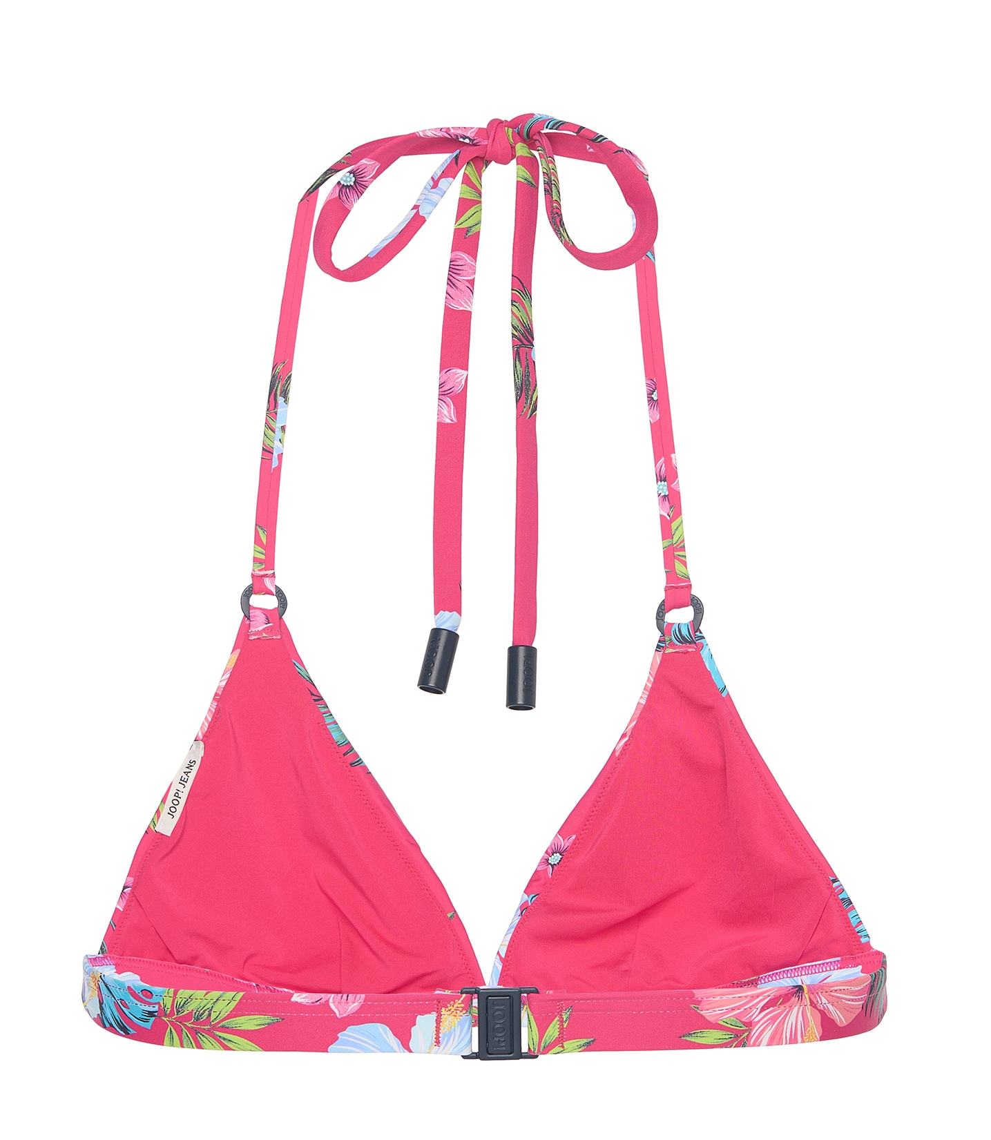 JOOP! Jeans Triangel-Bikini-Top »JEANS!
HIBISCUS« Floraler Print, Logo-Details, wattierte Cups