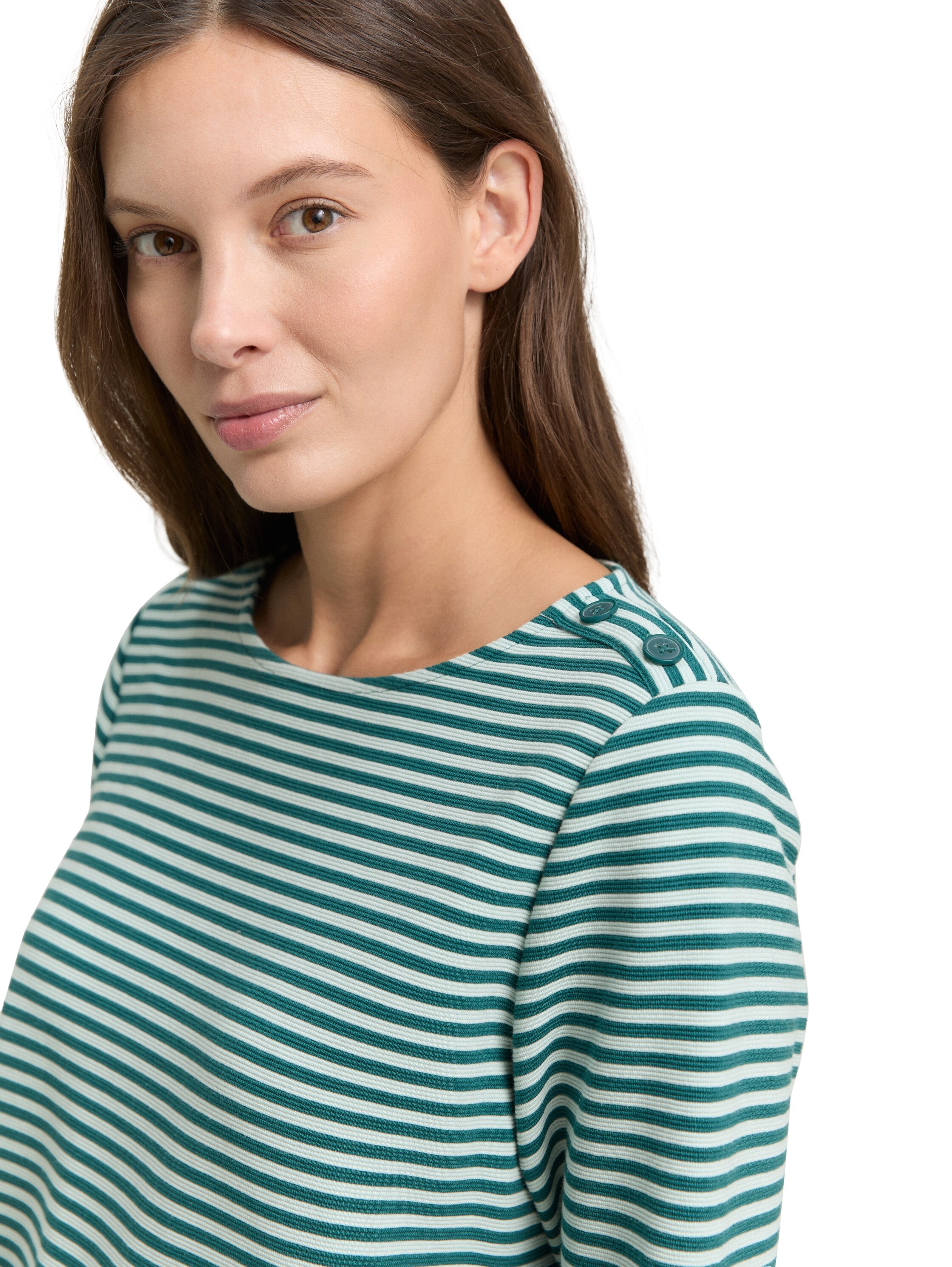 TOM TAILOR Langarmshirt »Loose« mit Knöpfen an der Schulter