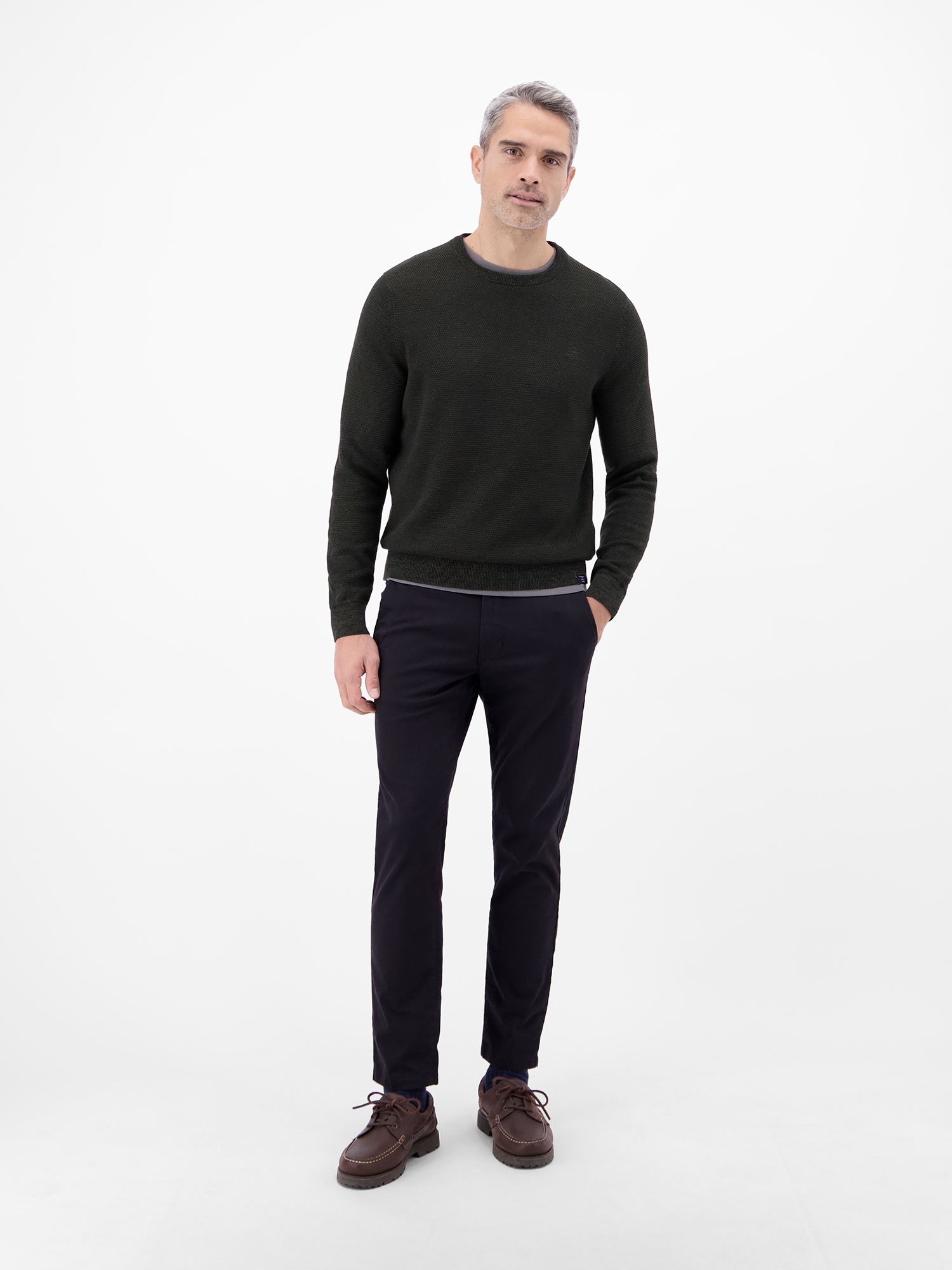 LERROS Pull en tricot »Herren Strickpullover in Twist-Struktur« Rundhalsausschnitt, weicher Stoff, langärmlig, normale Passform