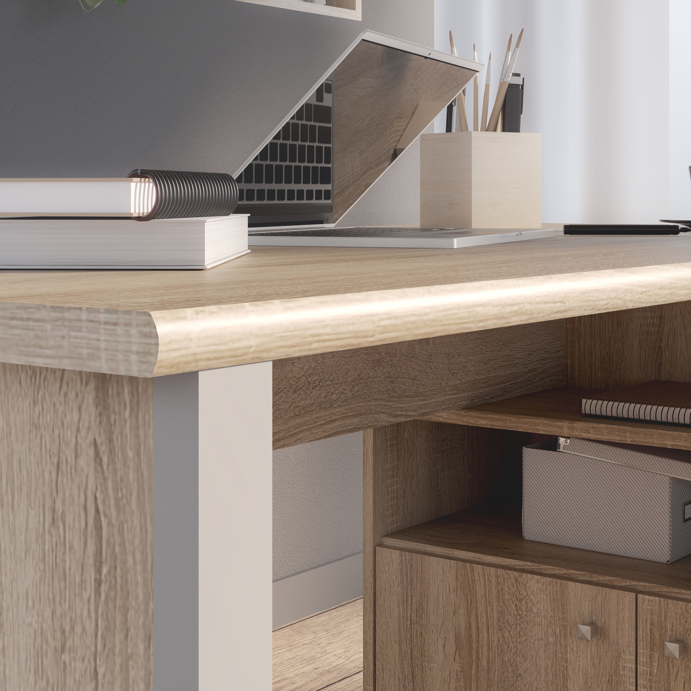 FORTE Bureau d'angle »Tempra« beaucoup de rangement, largeur 151 cm