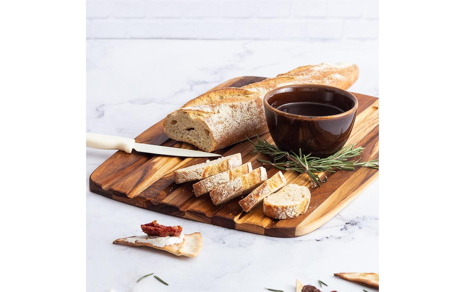   Planche à découper le pain »Teak-Haus 28 cm« Holzart: Teakholz, Holzherkunft: Vietnam