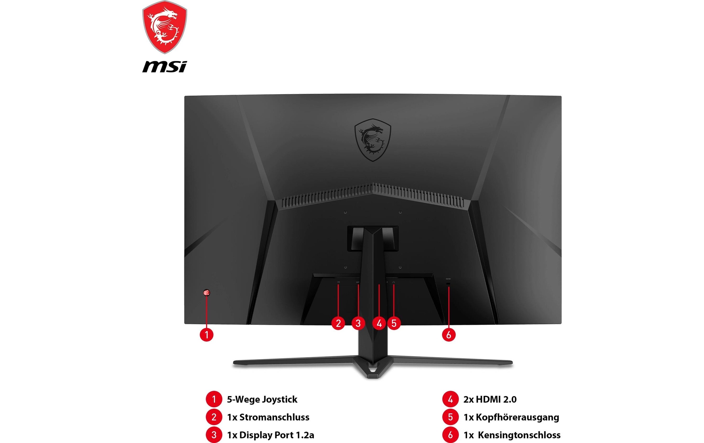 MSI Moniteur de jeu incurvé »MSI Optix G27C4XDE« 68,58 cm/27 ″  1920 x 1080 px 1 Reaktionszeit 250 Hz