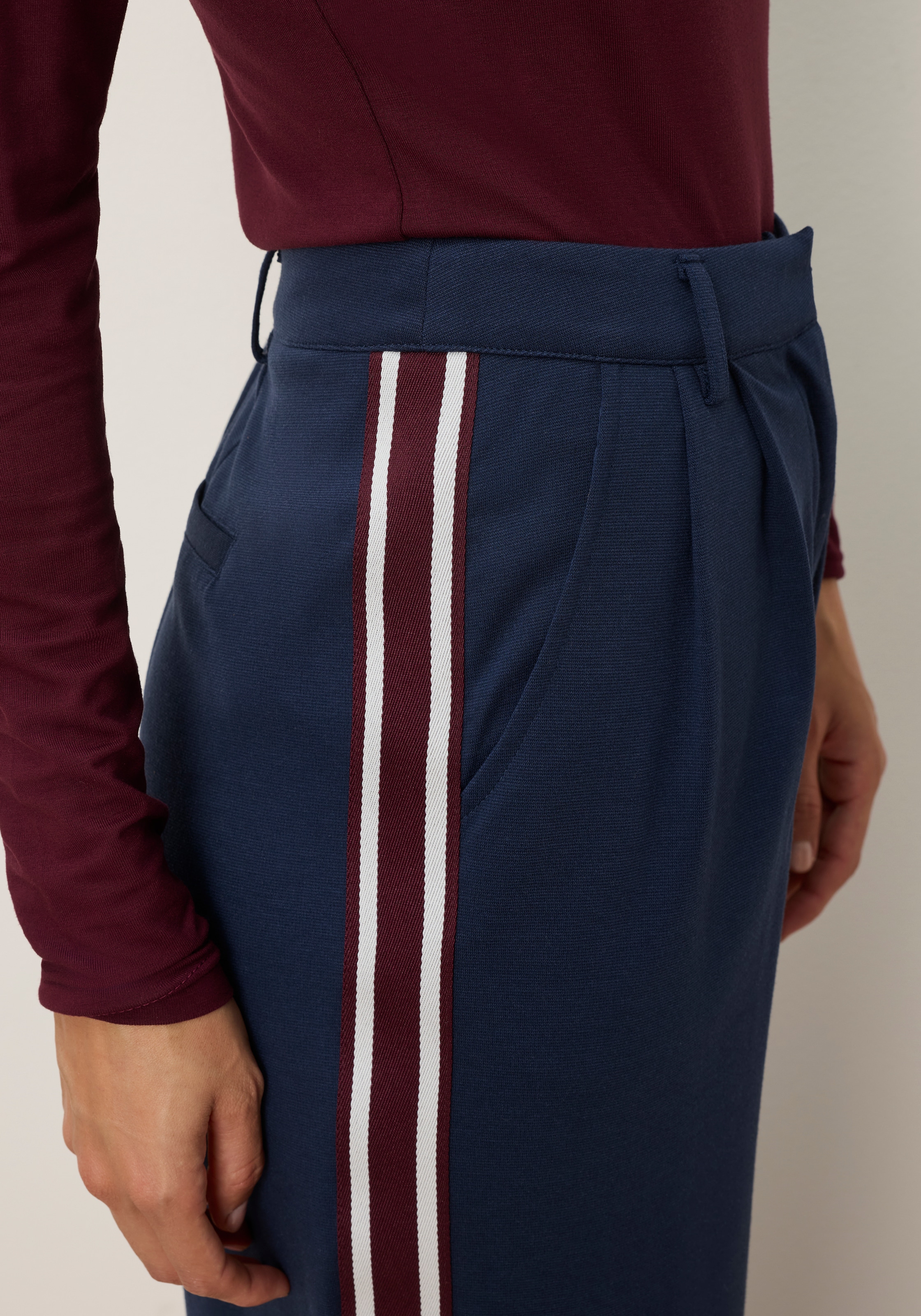 Tamaris Palazzohose »mit Kontraststreifen, im modernem Look«  mit weitem Bein