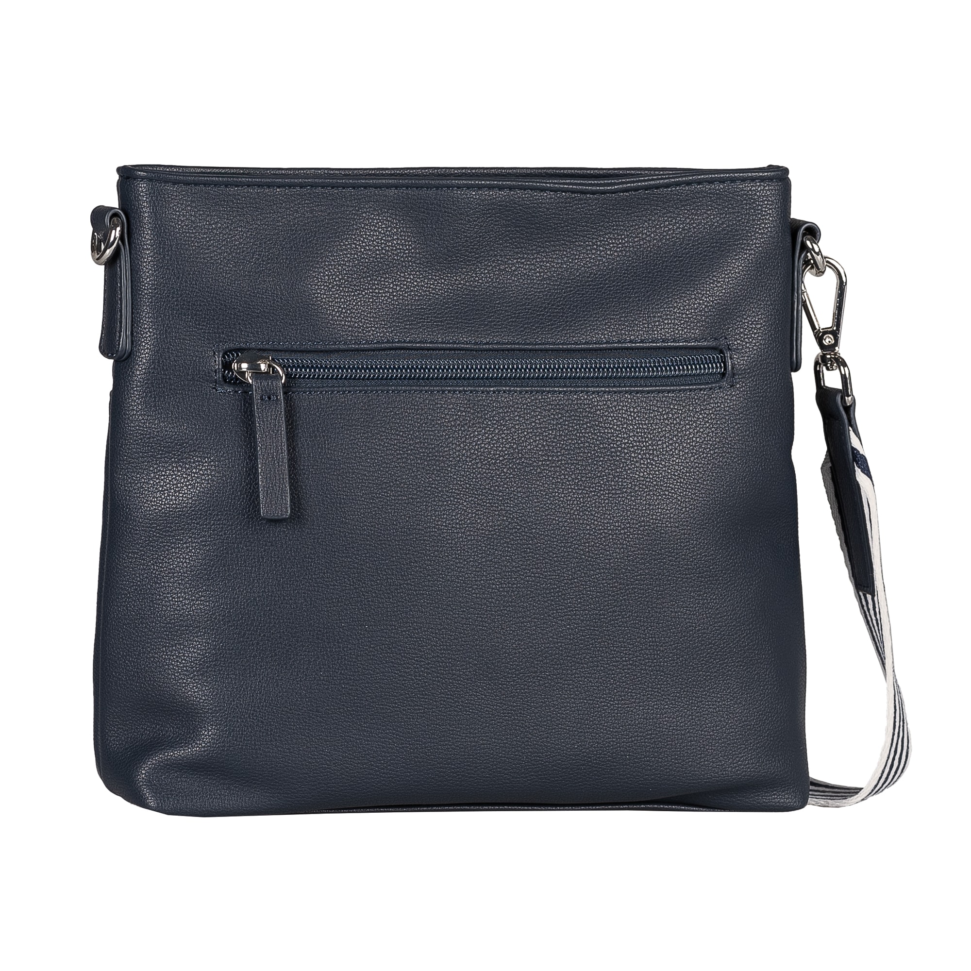 TOM TAILOR Sac à bandoulière »Orla Stripe« en similicuir doux au look moderne avec sangle en tissu estivale