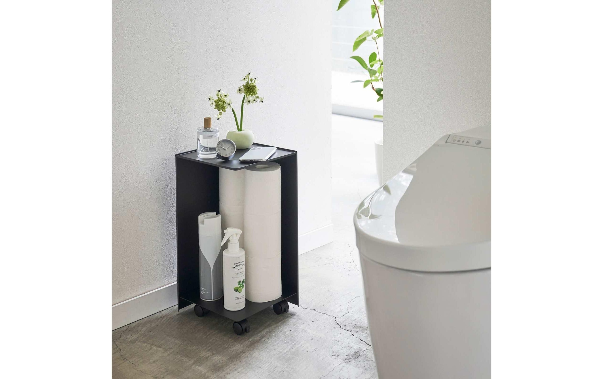 Yamazaki Support de papier toilette »Tower mit Rollen 23,5 x 43 cm«