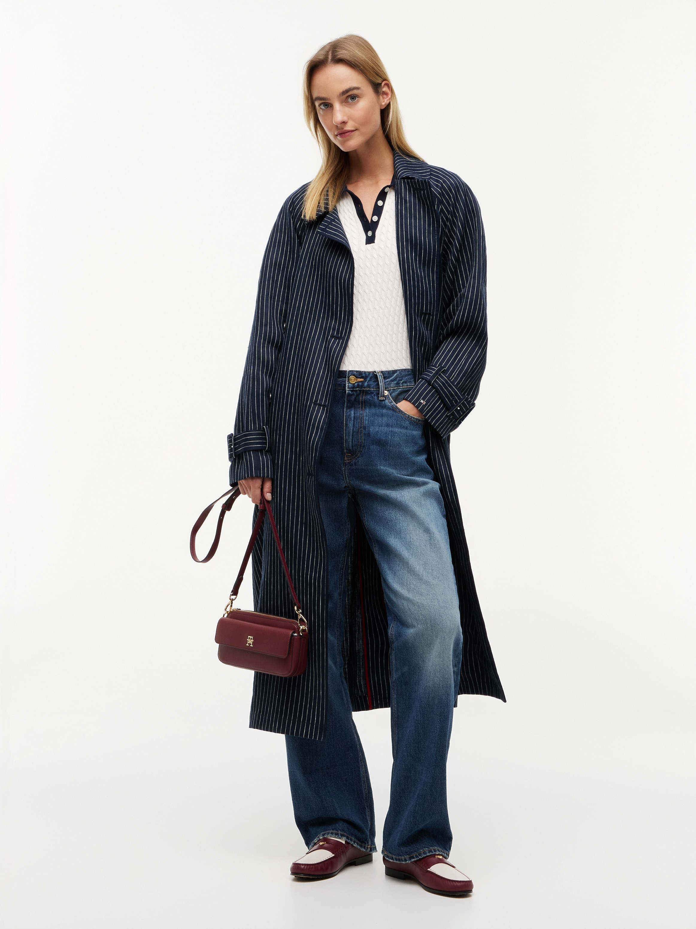 Tommy Hilfiger Sac à bandoulière »TH ICON CAMERA BAG« Damen Clutch, Schultertasche mit goldfarbenem TH-Logo