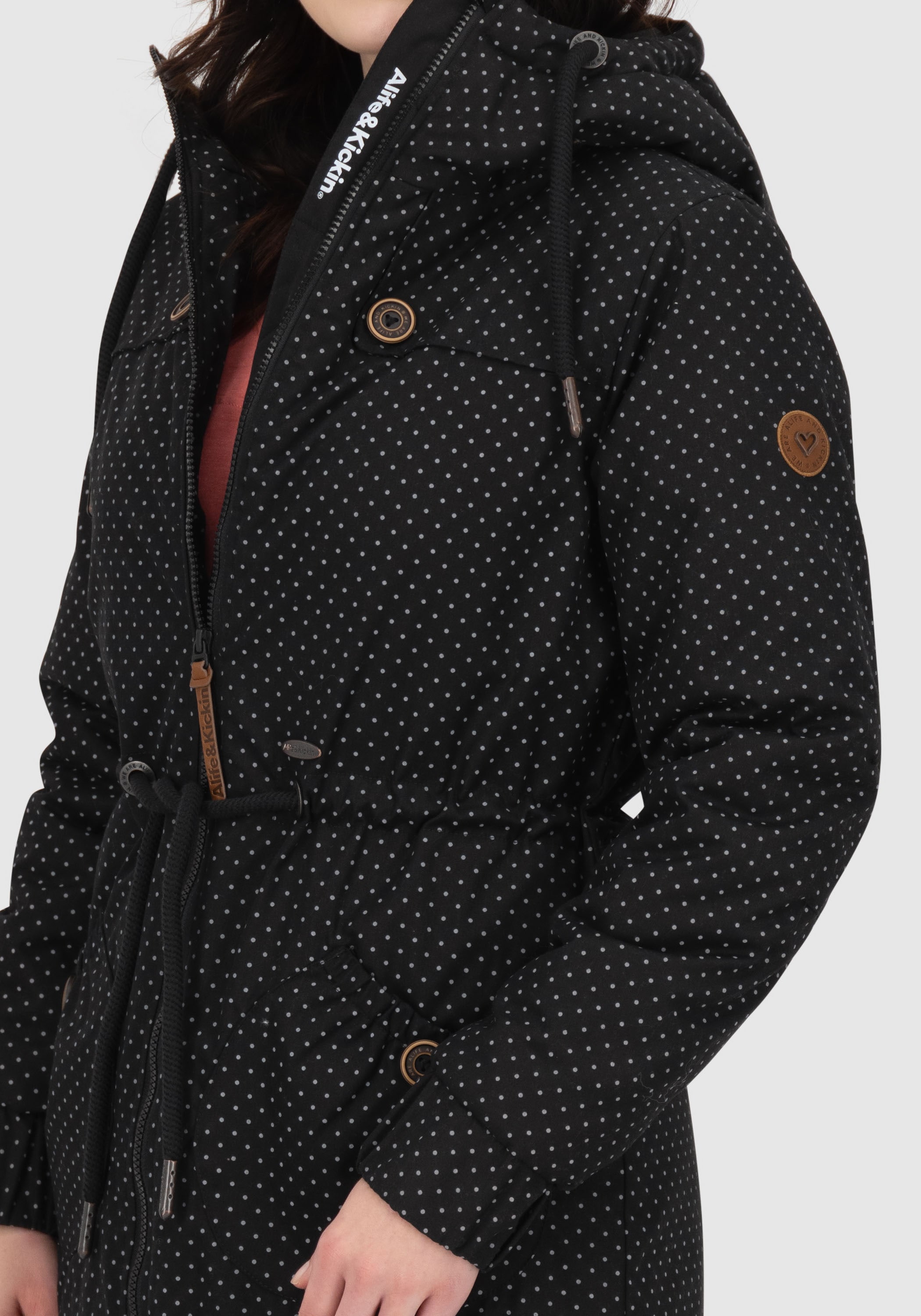 Alife & Kickin Veste d'extérieur »CHARLOTTEAKB« mit Kapuze gefütterter Parka, Kapuzenjacke durch Bindeband tailliert