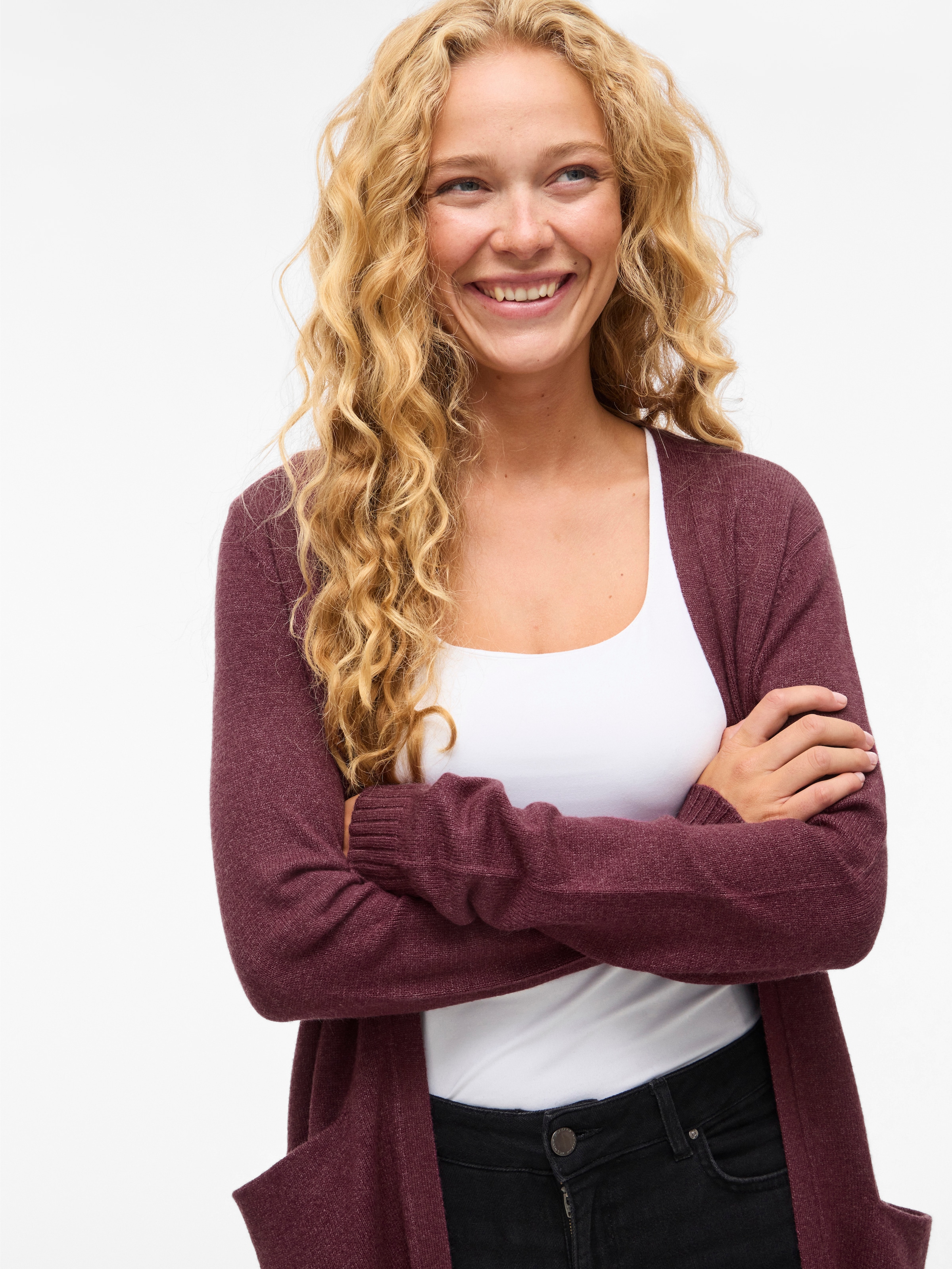 Vila Cardigan long »VIRIL LONG L/S  KNIT CARDIGAN - NOOS« mélange viscose, coupe régulière