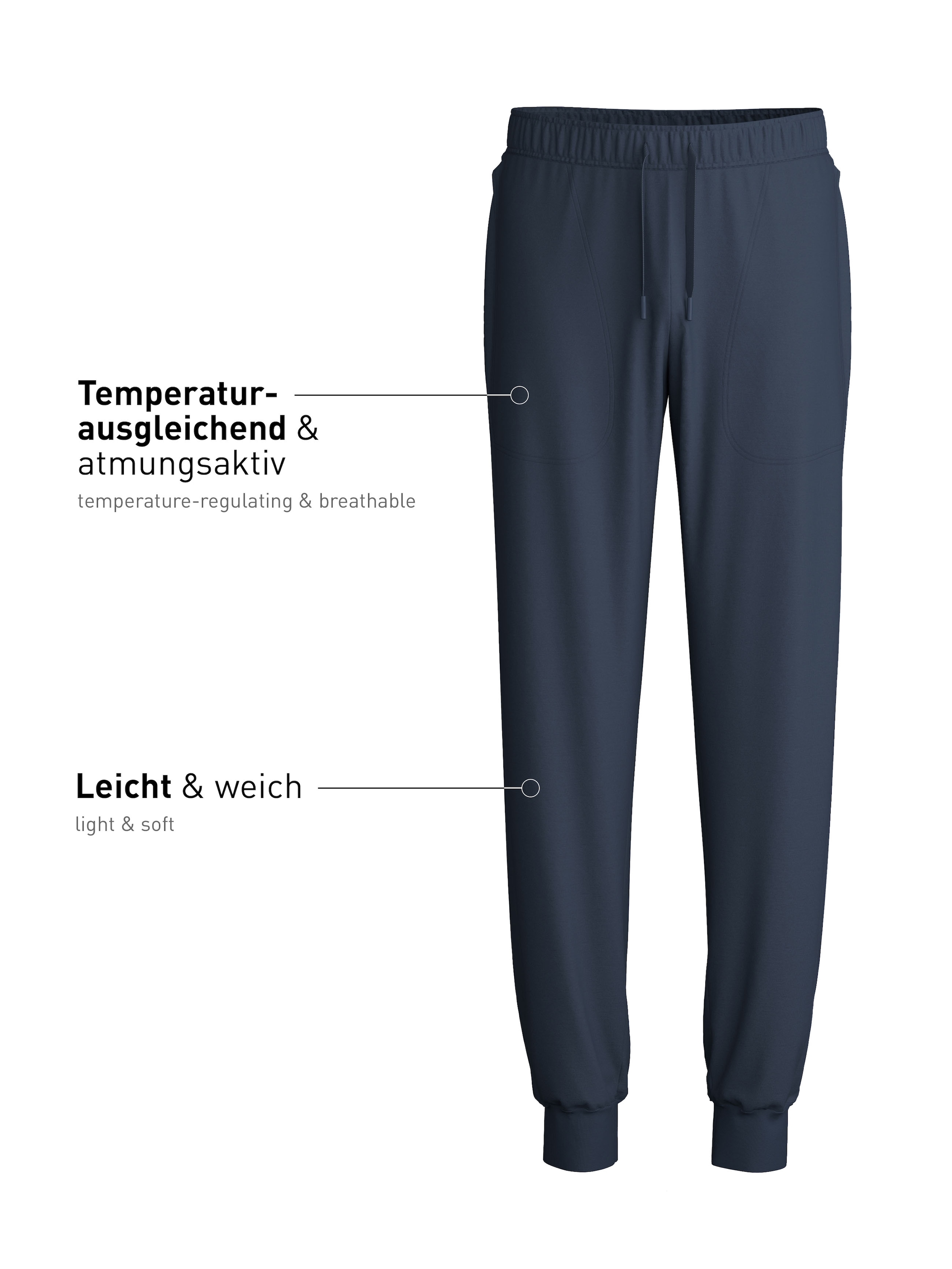 CALIDA Pyjamahose »DSW Balancing«  Seitentaschen, Single Jersey Qualität, elastisch, weich