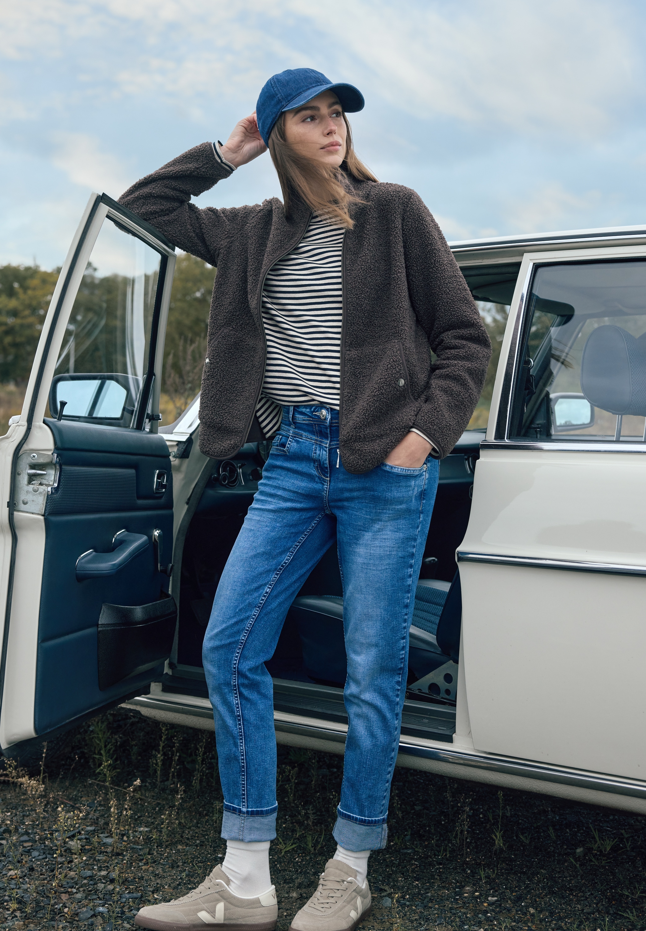 Cecil T-shirt à manches longues im Streifen-Look