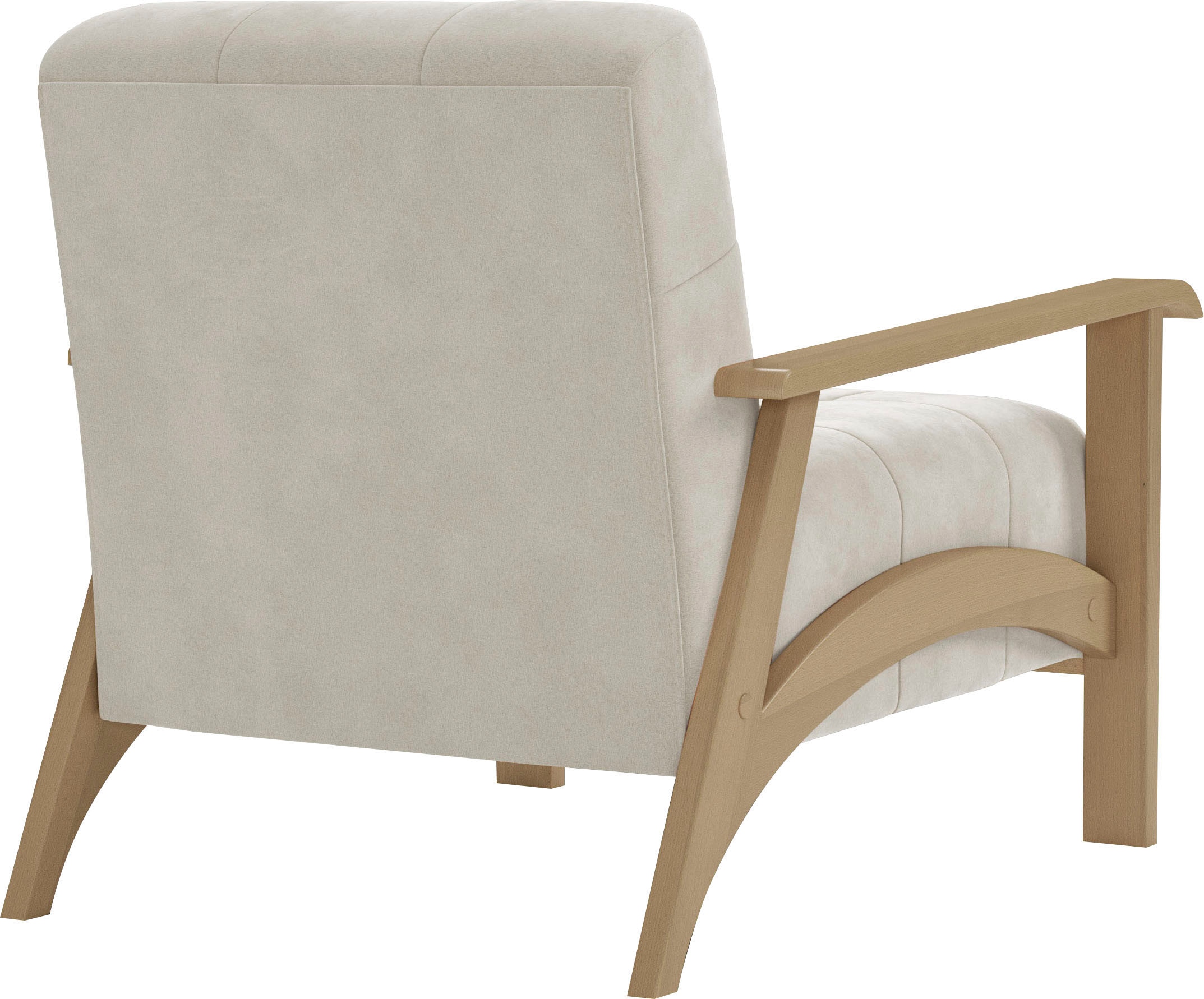 sit&more Fauteuil »Billund« Armlehnen aus Buchenholz in natur, verschiedene Bezüge und Farben