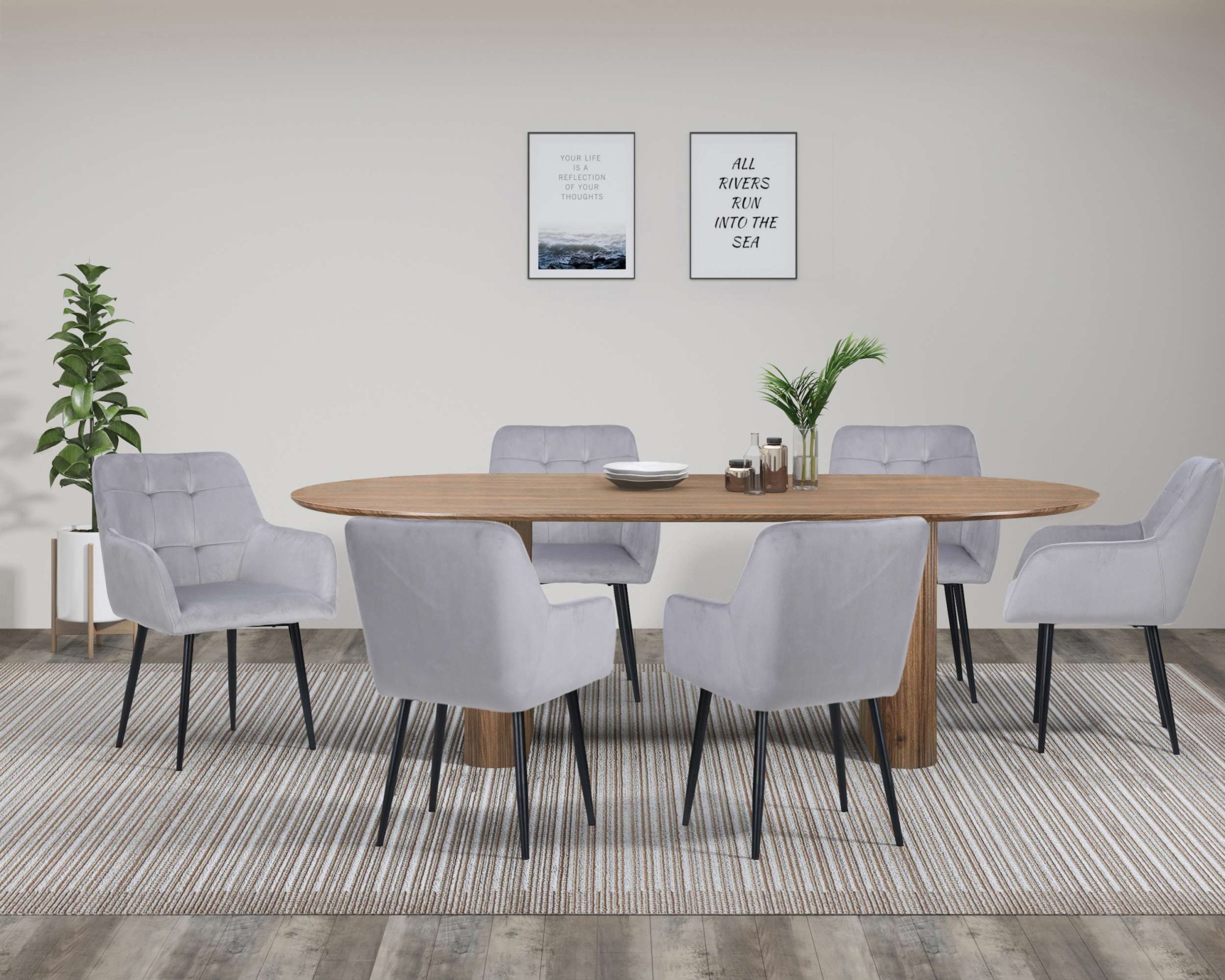 GOODproduct Chaise de salle à manger »Bostony« () 2 cuisgepolsterte Rückenlehne, Armlehne und Sitzfläche, Sitzhöhe 49 cm