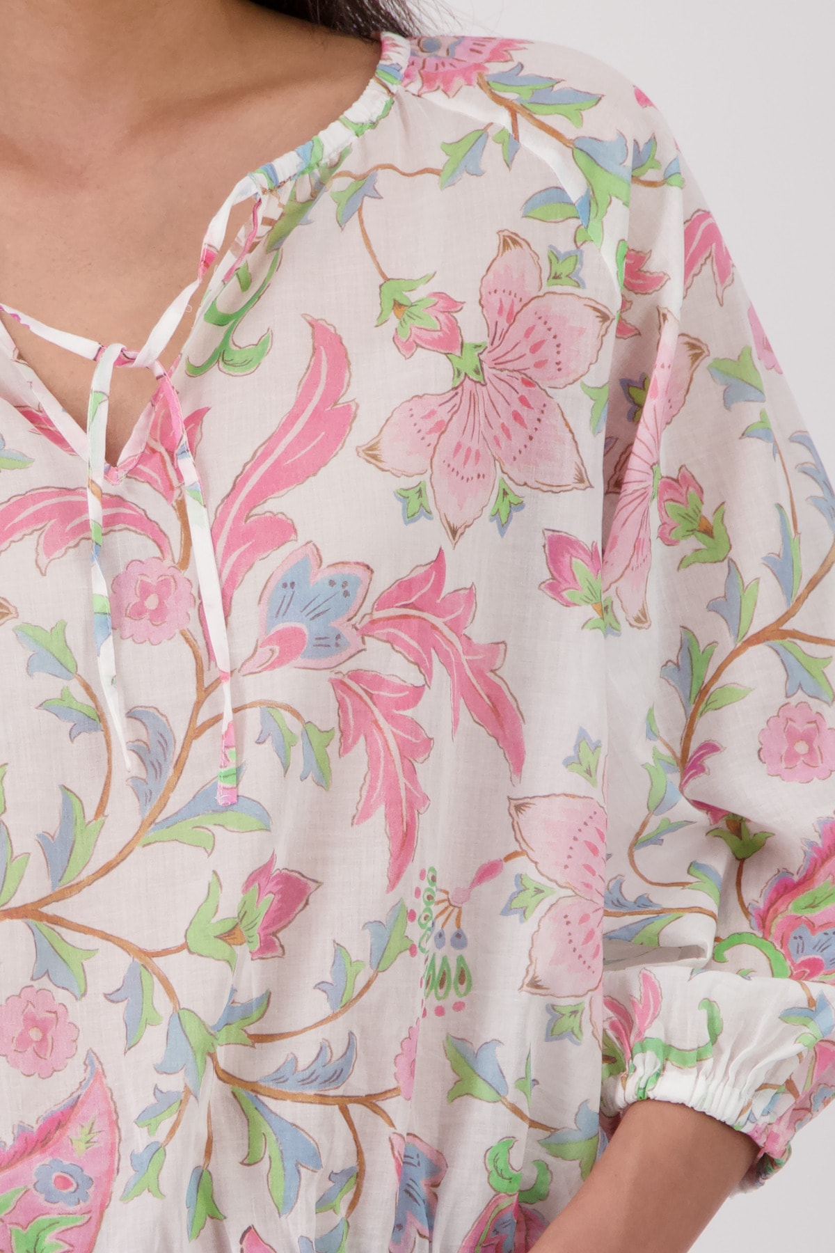 Monari Blouse à manches longues »Bluse Blumendruck allover« Regular fit mit Blumenmuster