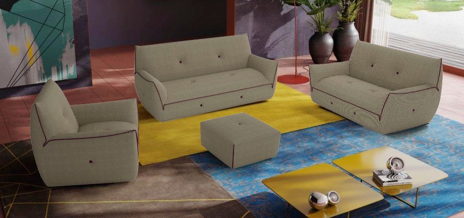 Egoitaliano Polstergarnitur »Yuki, extravagantes Design und höchster Sitzkomfort, tolle Details« Set, bestehend aus einem 2,5- und einem 2-Sitzer, mit innovativen