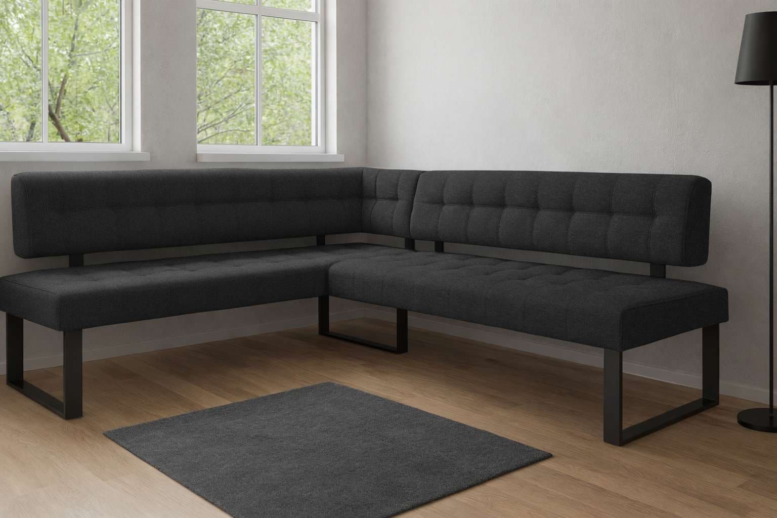 Home affaire Banc d'angle »Mia Küchenbank, Polsterbank, Esszimmerbank, 207x167 cm« Moderne Bank und  Farben, Sitzplatzanzahl: 5, Frei in Raum stellbar