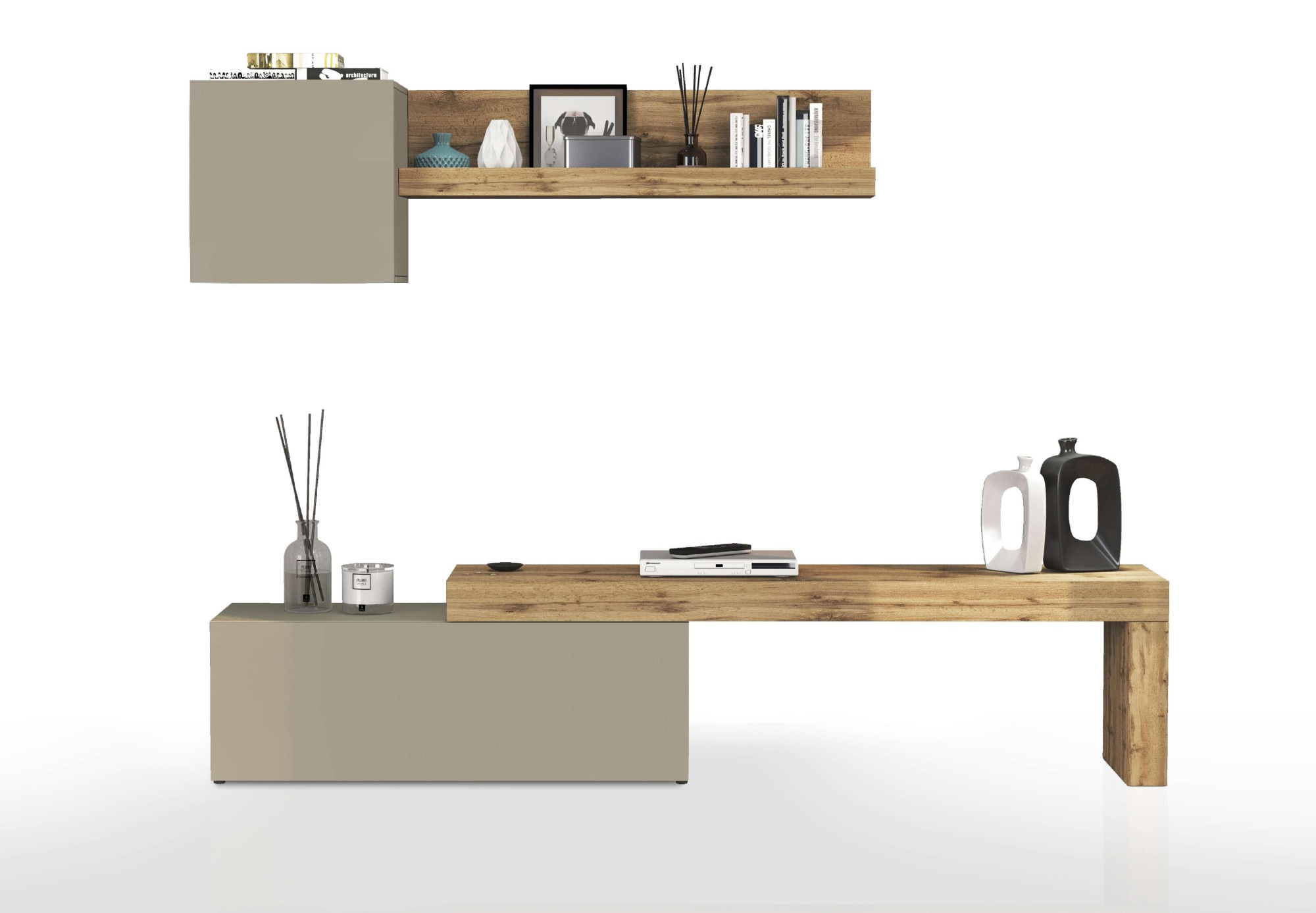 INOSIGN TV-Wand »Chronos TV-Set, Wohnwand – Elemente frei platzierbar, Made in Italy« Set, 3-er set, 3 Stk. tlg.