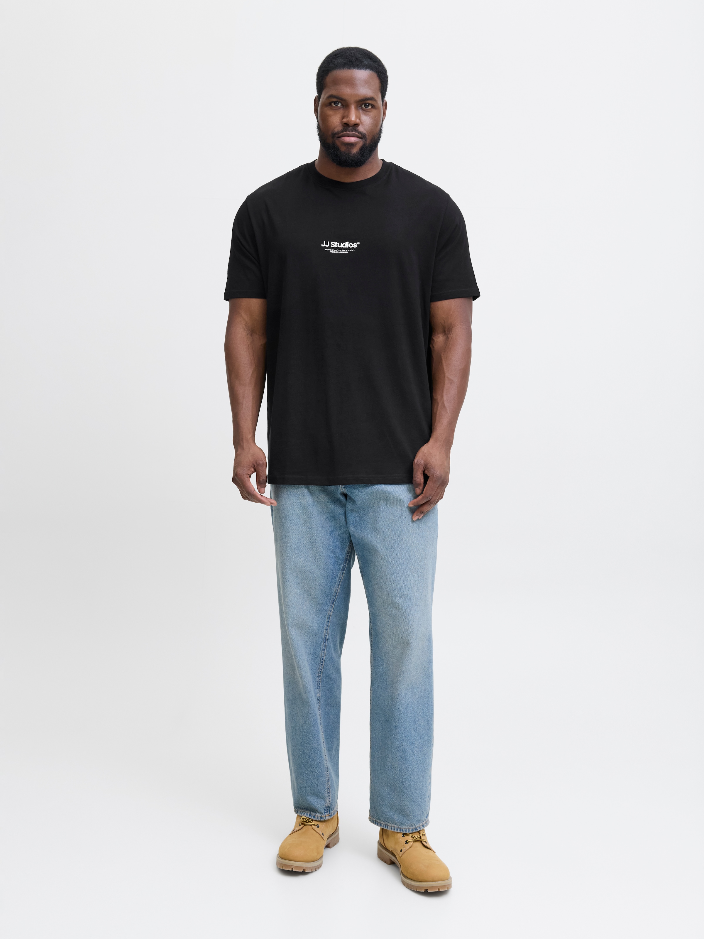 Jack & Jones PlusSize Shirt à col rond »JJESOHO TEE SS CREW NECK NOOS PLS« coton, coupe régulière