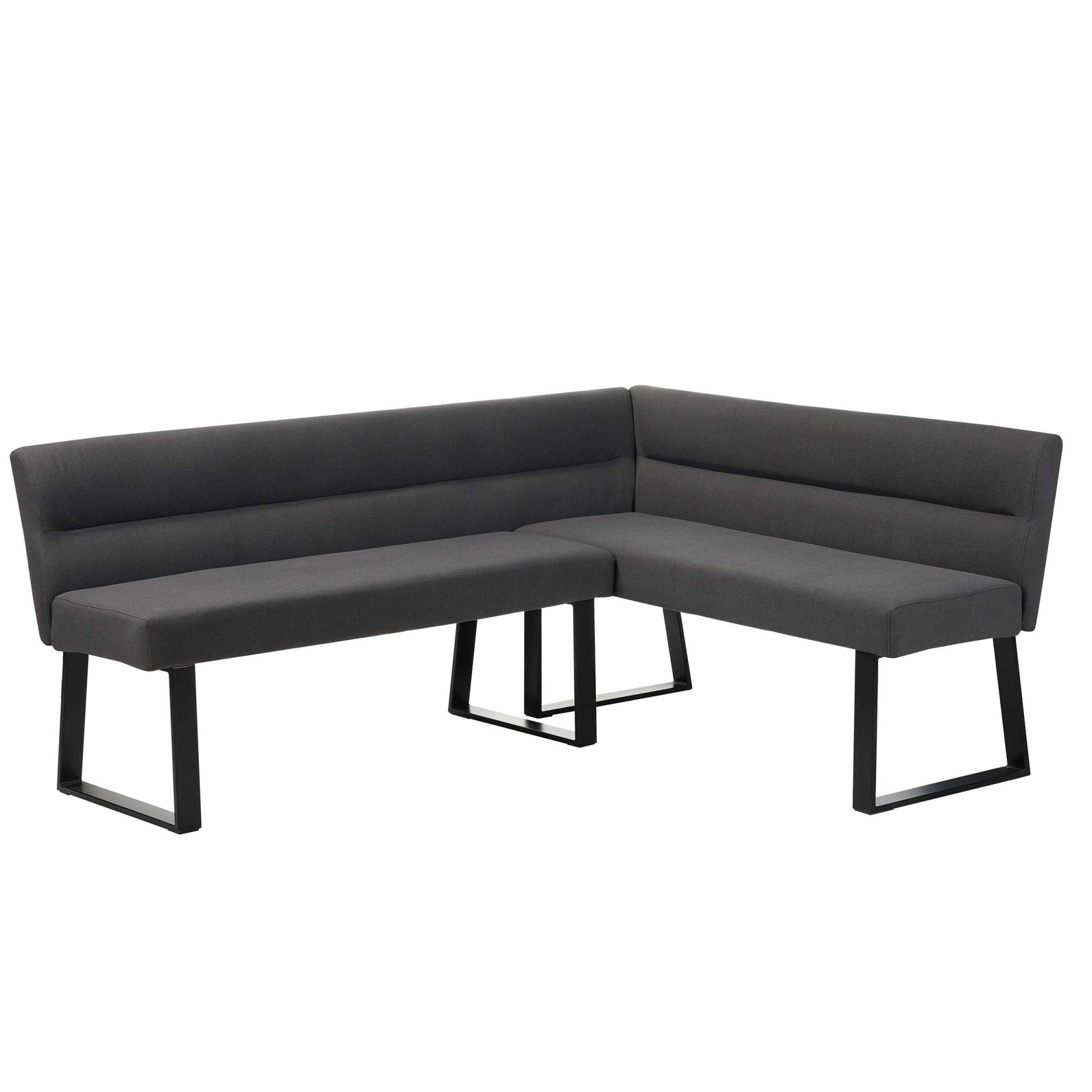 GOODproduct Banc de salle à manger »Ivanna« schwarzes Metallgestell, Webstoff Bezug, Breite 193/152