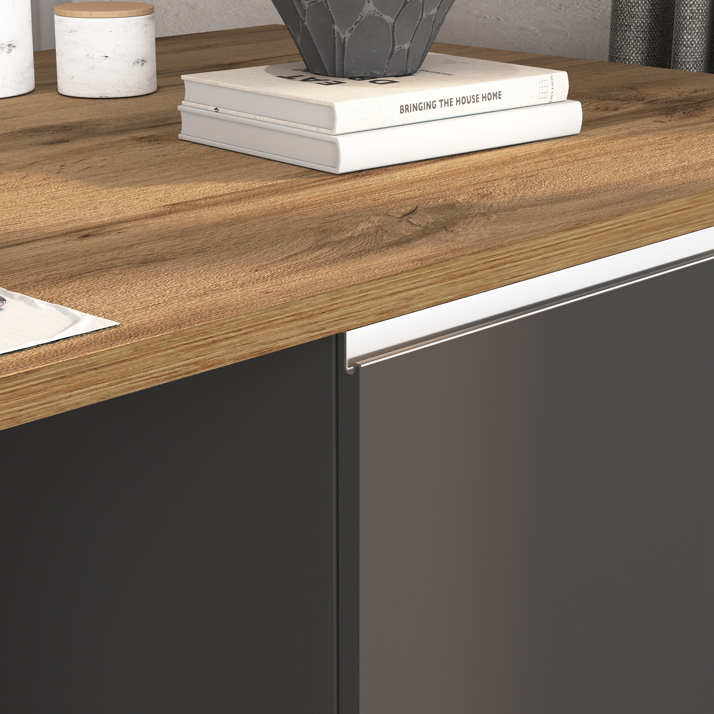 KOCHSTATION Ilot de cuisine »KS-Sole, Kochinsel, Küchenarbeitsblock, Inselküche, Arbeitsinsel« Breite 152,5 cm, mit Essplatz, Handtuchhalter, Fächer und Weinregal