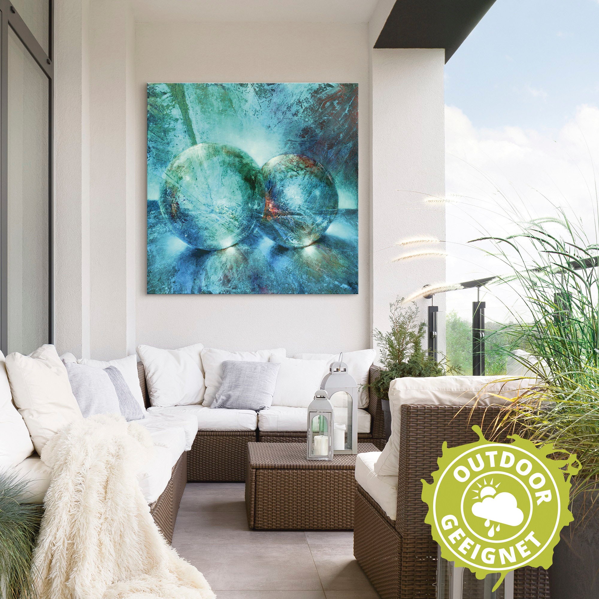 Artland Wandbild »Zwei blaue Murmeln_« Muster 1 Stk. tlg. als Alubild, Leinwandbild in verschied. Grössen