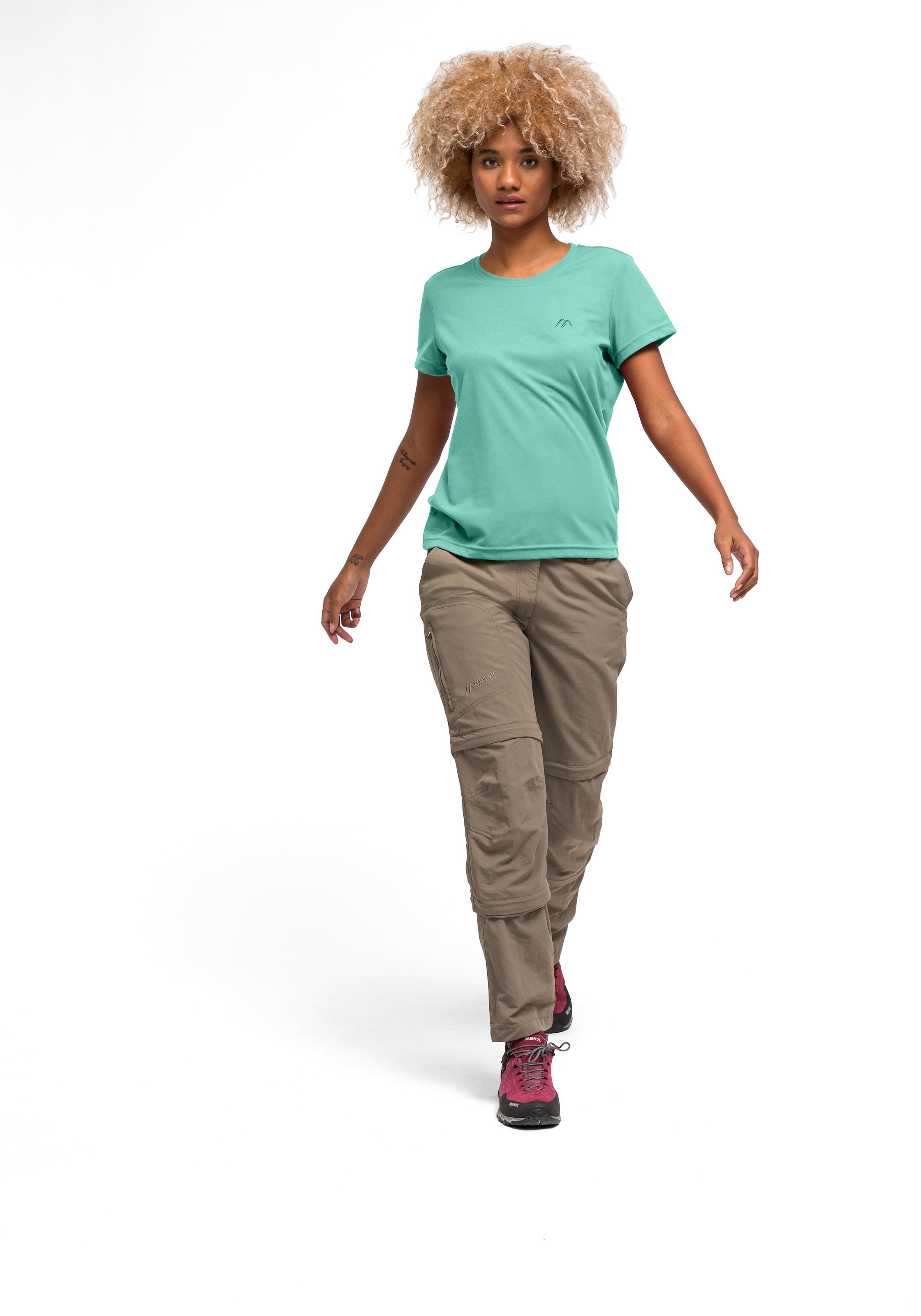 Maier Sports T-shirt »Waltraud« t-shirt femme manches courtes, t-shirt fonctionnel léger d'été, col rond, coupe régulière
