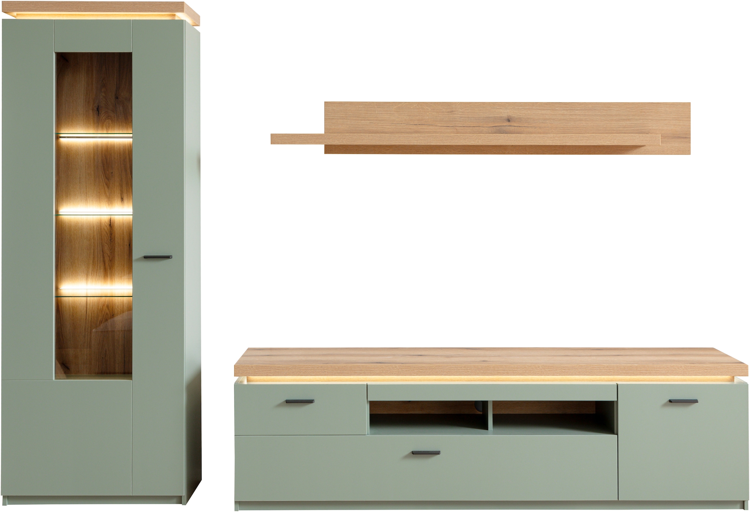 MCA furniture Meuble mural »MONIZ Wohnkomination 2« Komplett-Set, 3 cuis tlg.