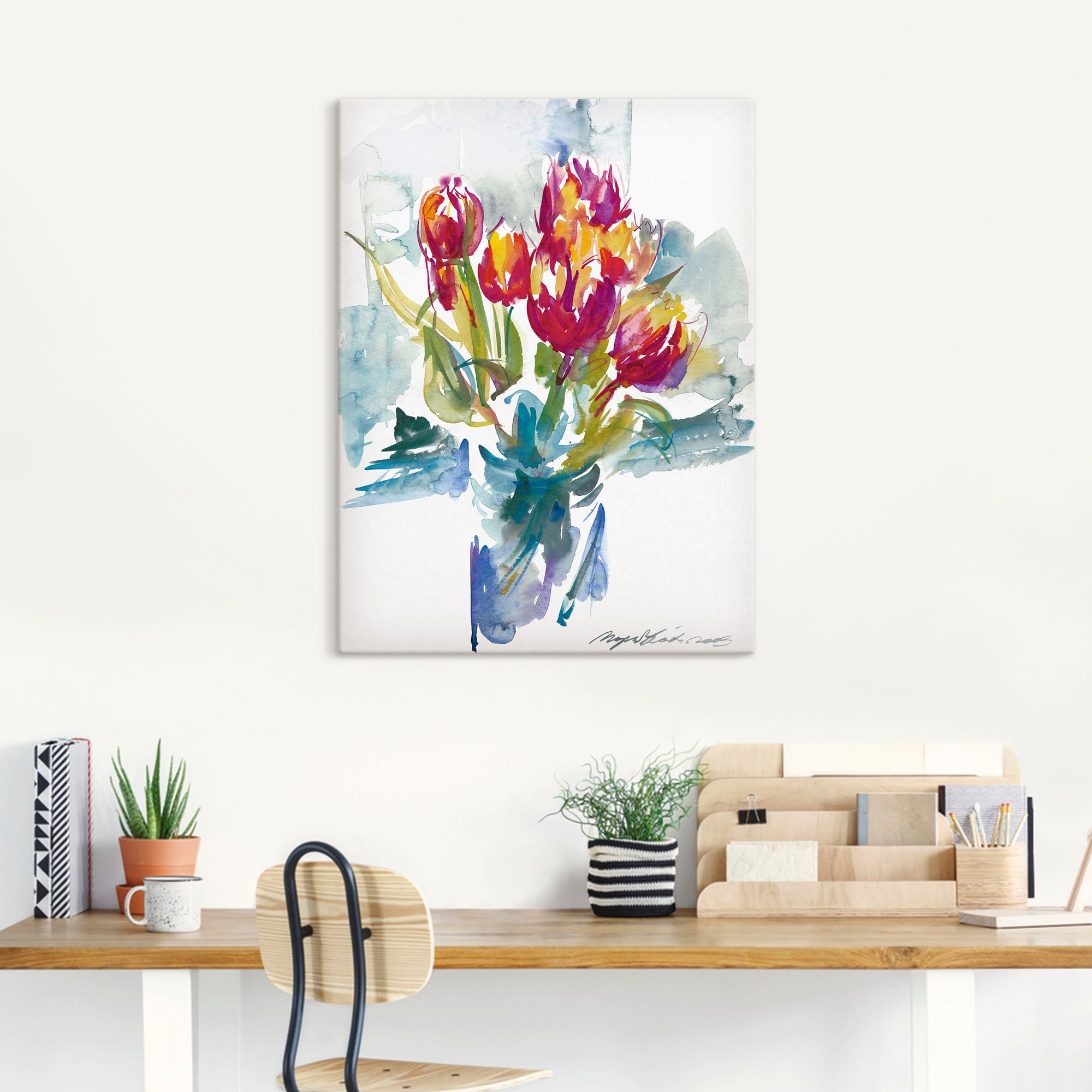 Artland Tableau sur toile »Blumenstrauss I« 1 cuis tlg. als Leinwandbild, Poster in verschied. Grössen