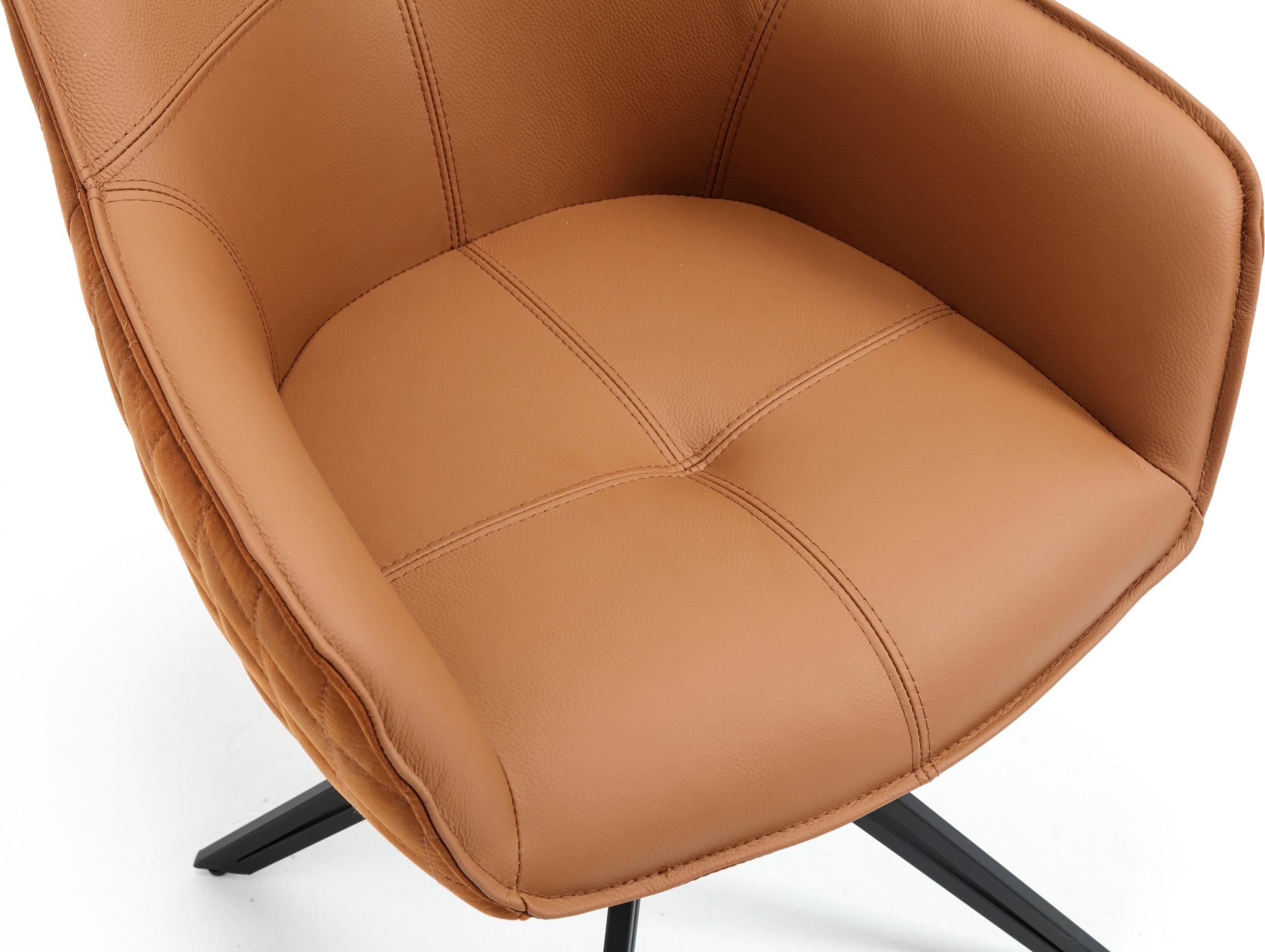 Stolkom Chaise avec accoudoirs (Ensemble) 4 cuislargeur 59 cm, pivotant à 180° avec retour automatique,