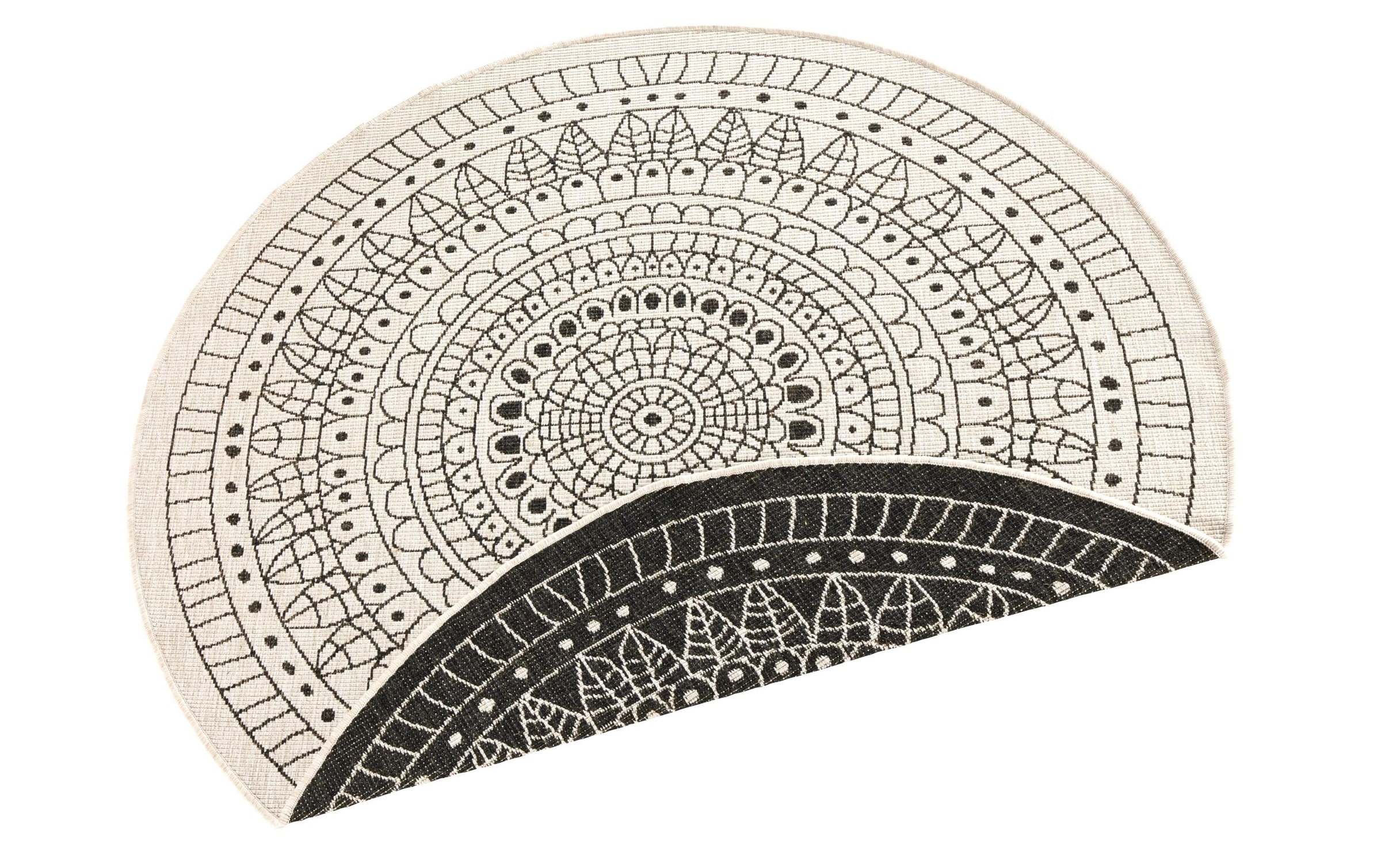 HANSE Home Tapis »Porto Wendeteppich« Rond 5 mm Höhe intérieur & extérieur, résistant aux intempéries, balcon, jardin, salon, étanche