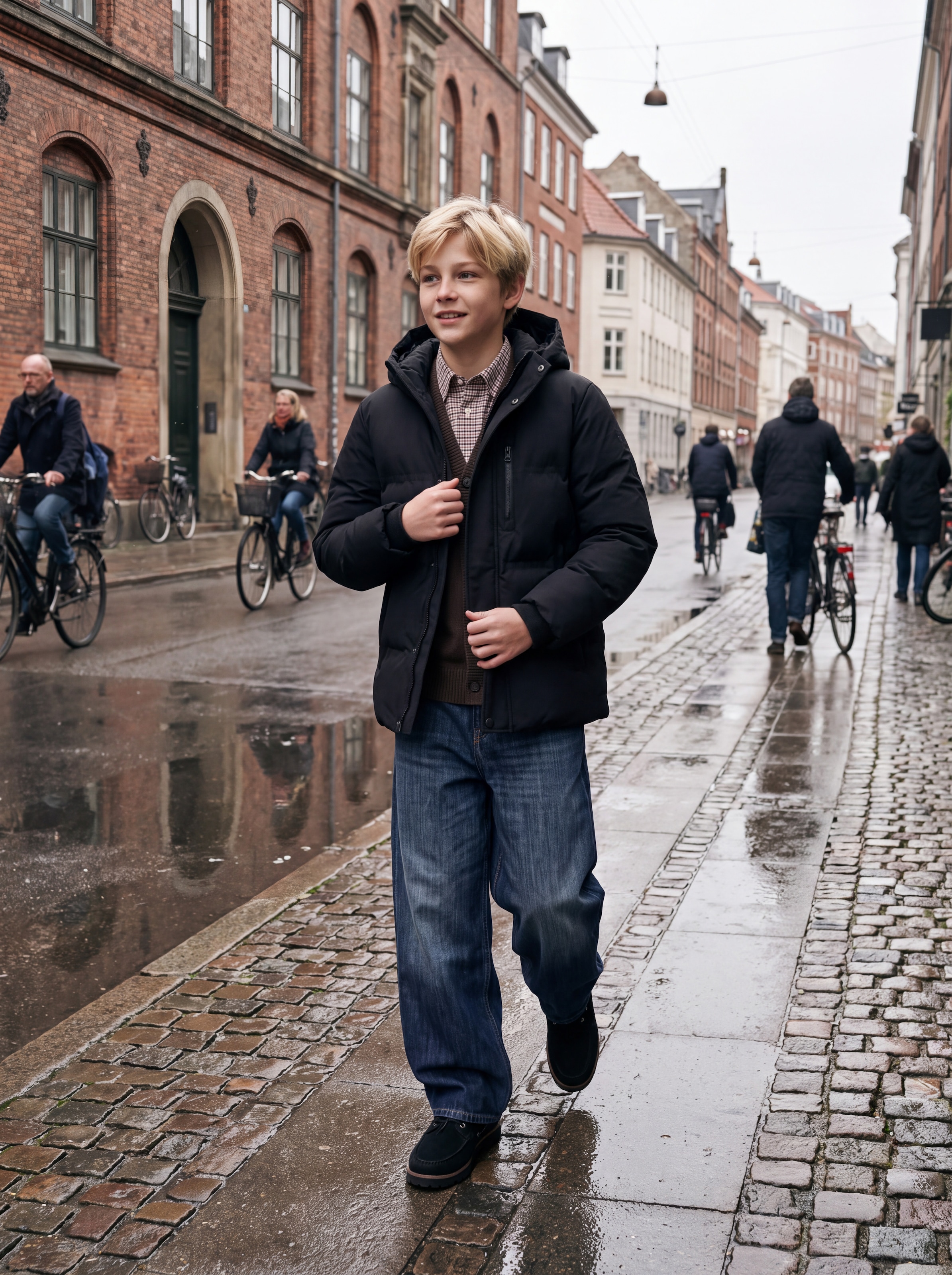 Jack & Jones Junior Veste matelassée »JCOTRACE ALPHA PUFFER JACKET JNR« avec capuche fibre synthétique, coupe normale