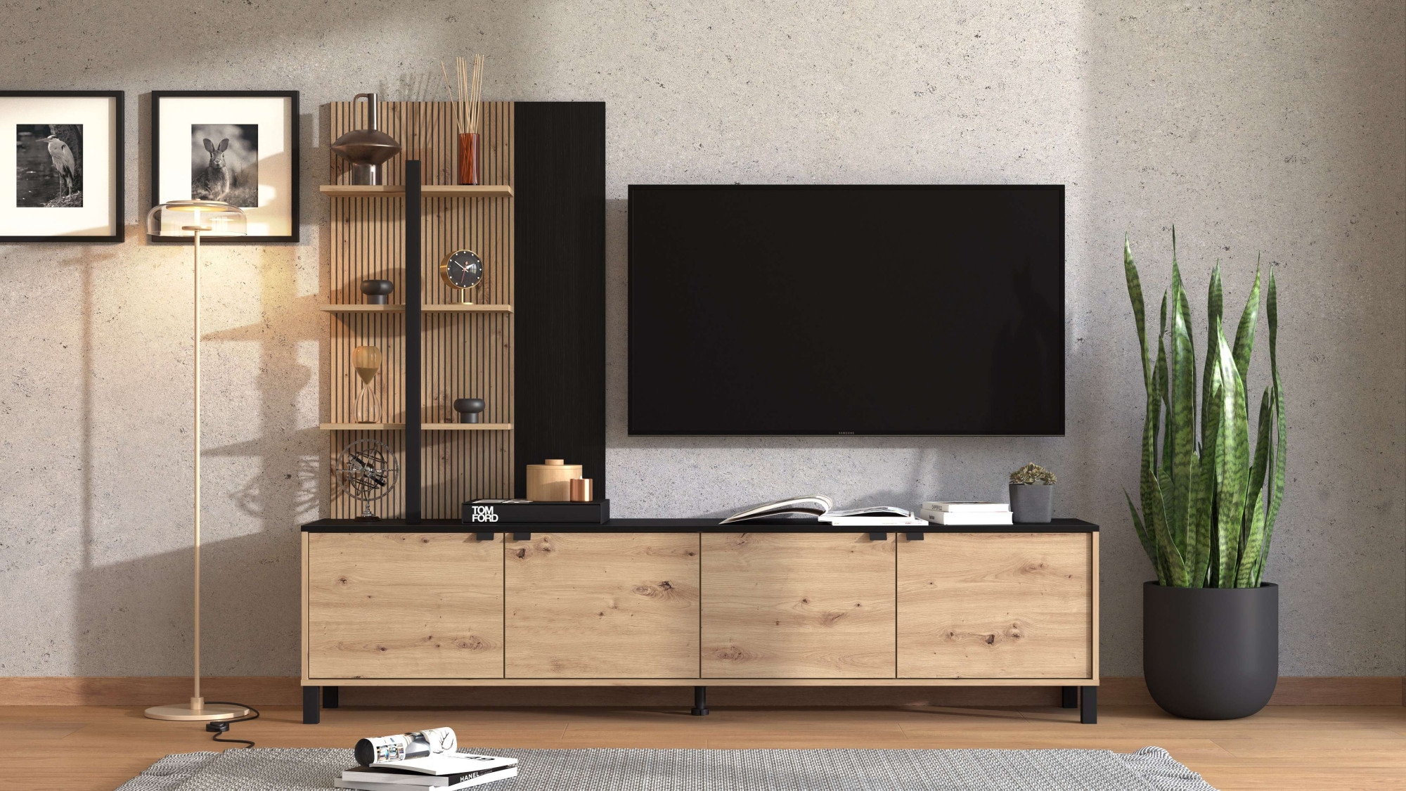 Home affaire Meuble mural »Margate inkl.TV-Board und Standregal«