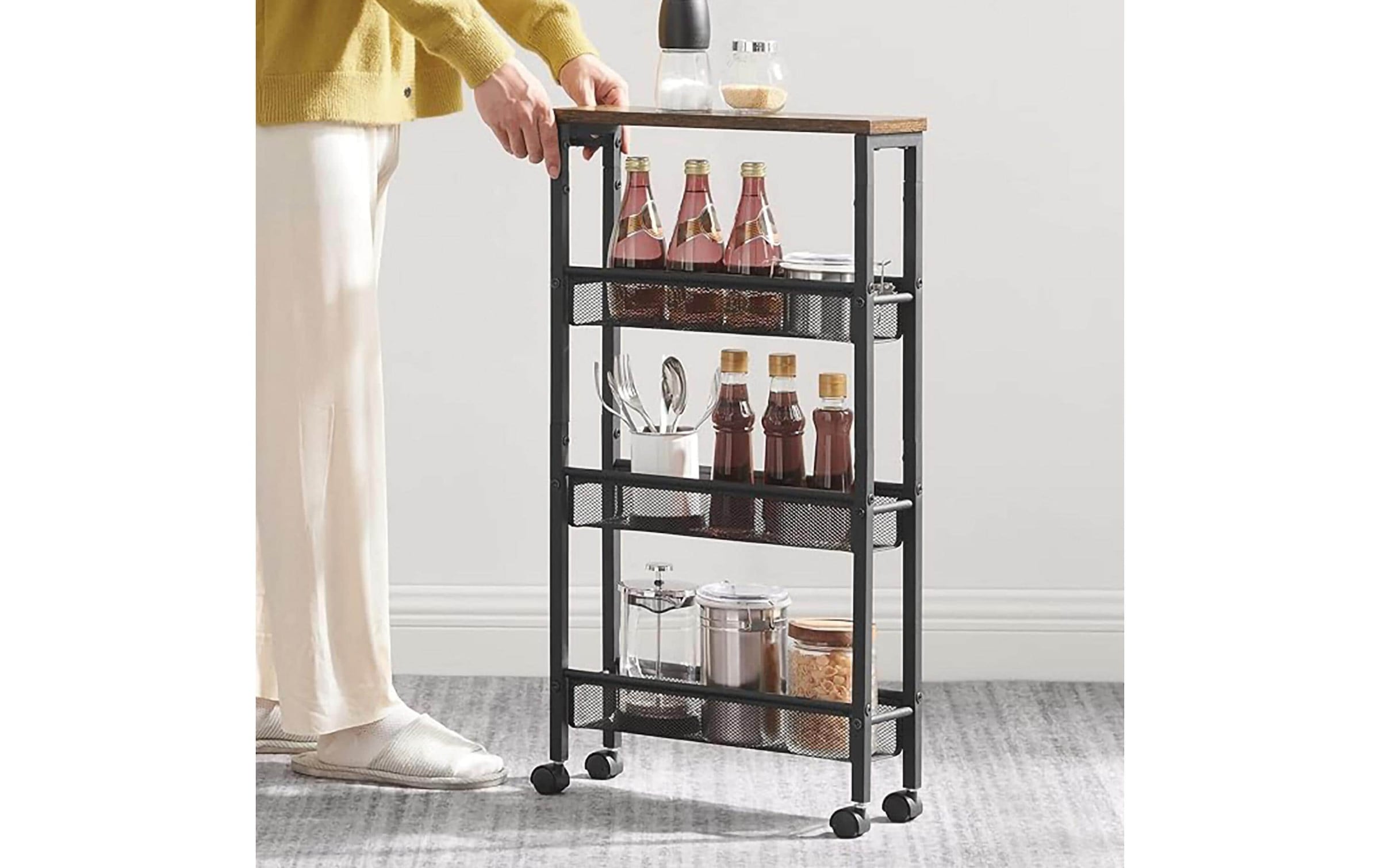 relaxdays Chariot de cuisine »77 x 13 x 45.5 cm«