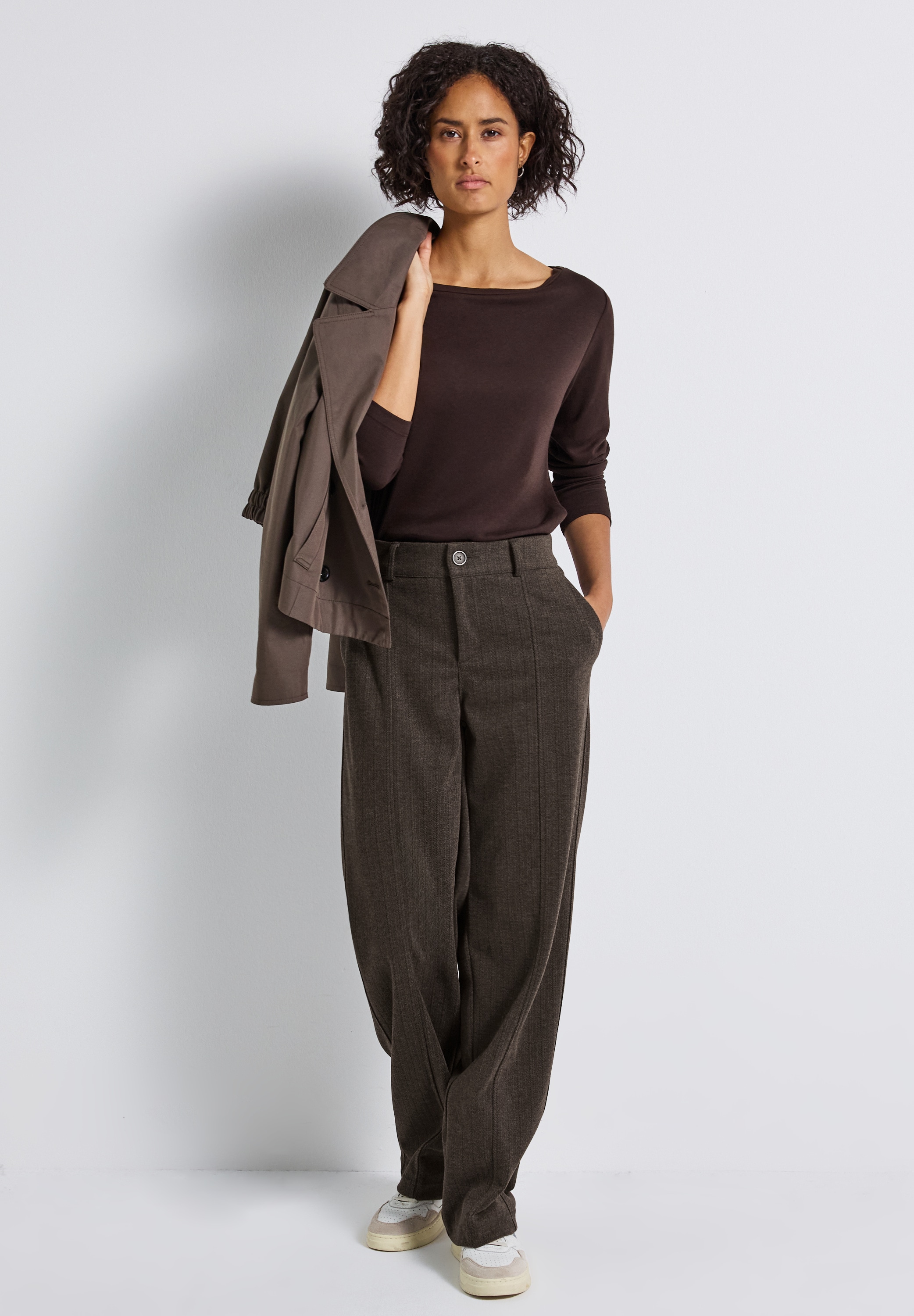 STREET ONE Stoffhose  im Nadelstreifen-Look