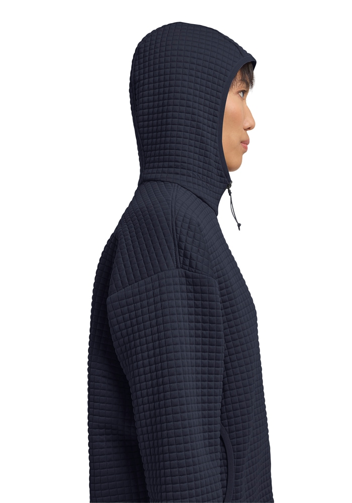 Jack Wolfskin Veste polaire »MOGARI HOODED FZ W« mit Kapuze atmungsaktiv, leicht, Übergangsjacke, Waffel-Optik