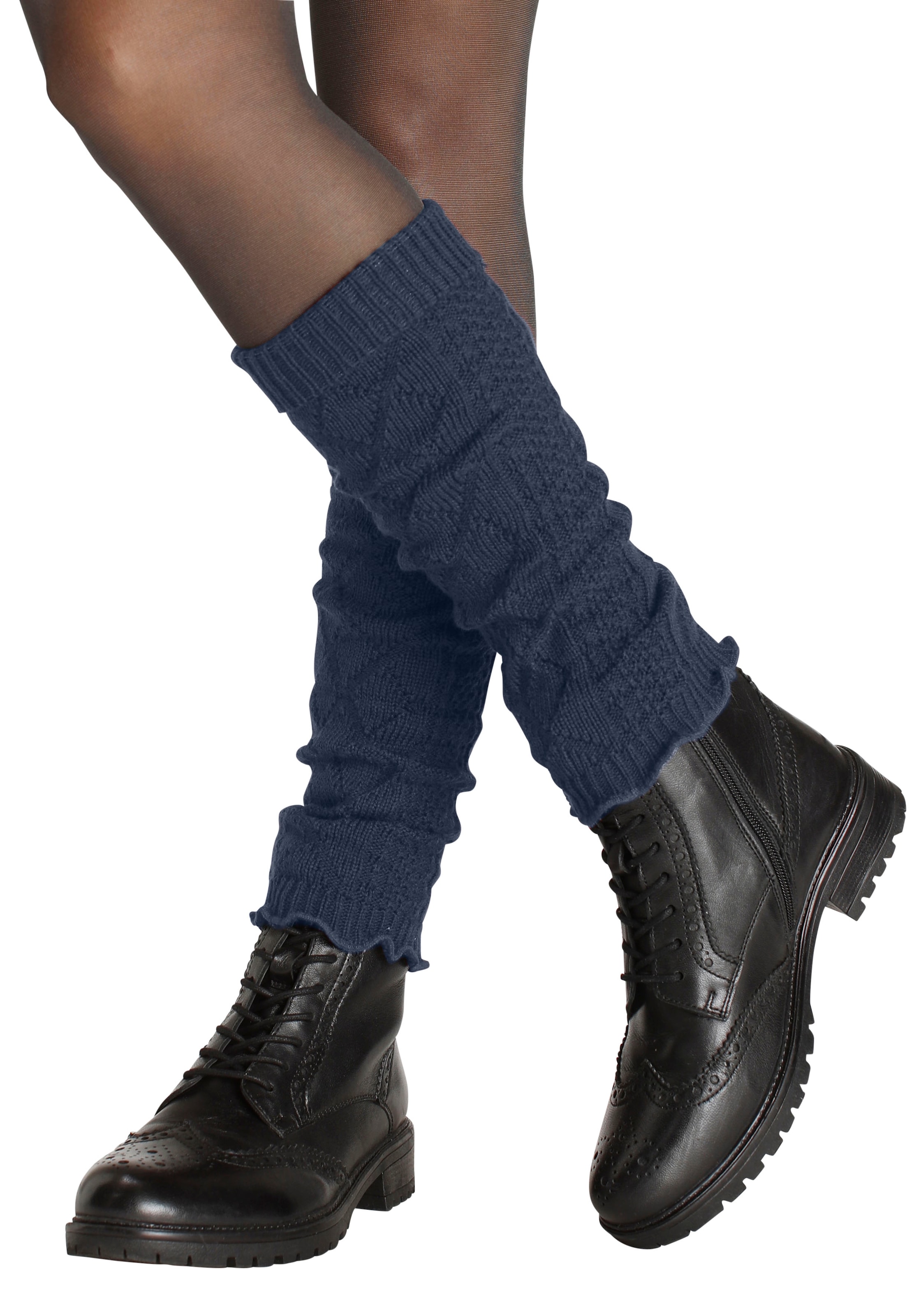 Lavana Stulpensocken Packung, 2 Stk. tlg. mit Zopfstrickmuster