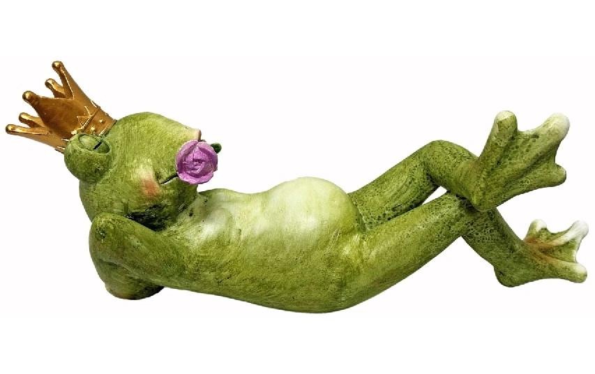   Dekofigur »Dameco Froschkönig liegend 17 x 37 x 15 cm«