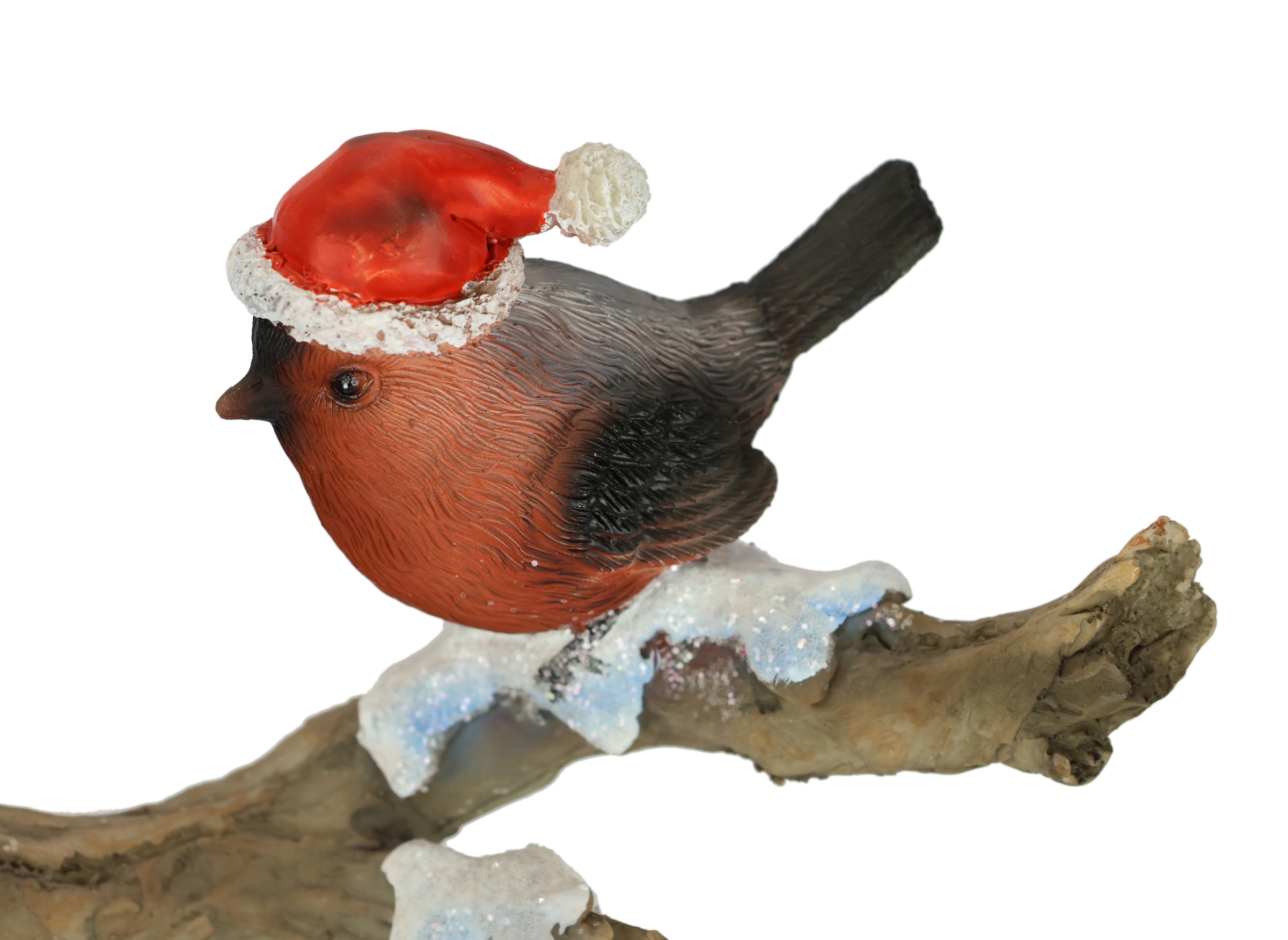 I.GE.A. Dekofigur »Vögel auf Baumstamm« Tierfigur auf Ast Statue Herbstdeko Winterdeko Weihnachtsdeko Deko