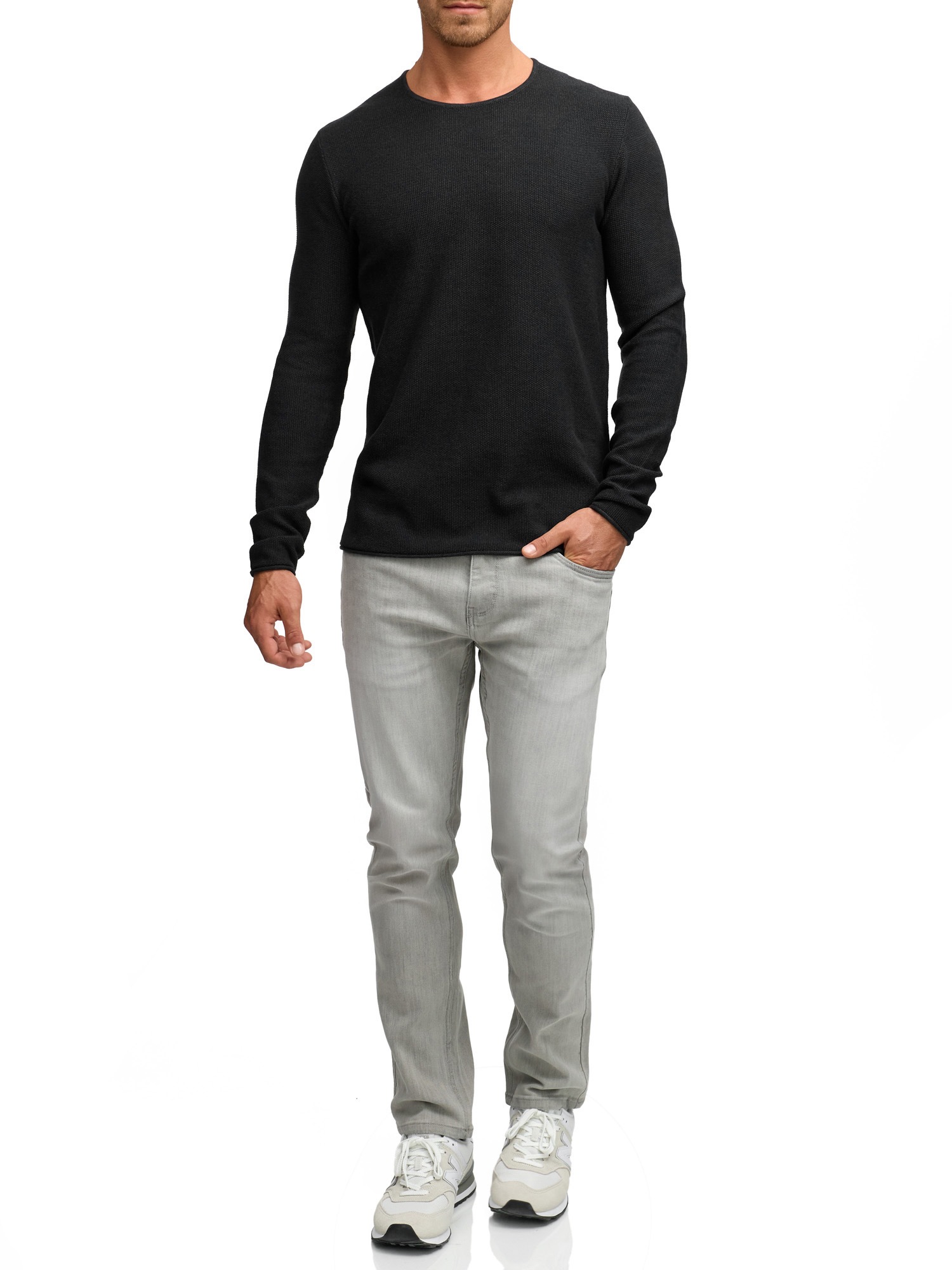 Indicode Pull à col rond »Kristian«