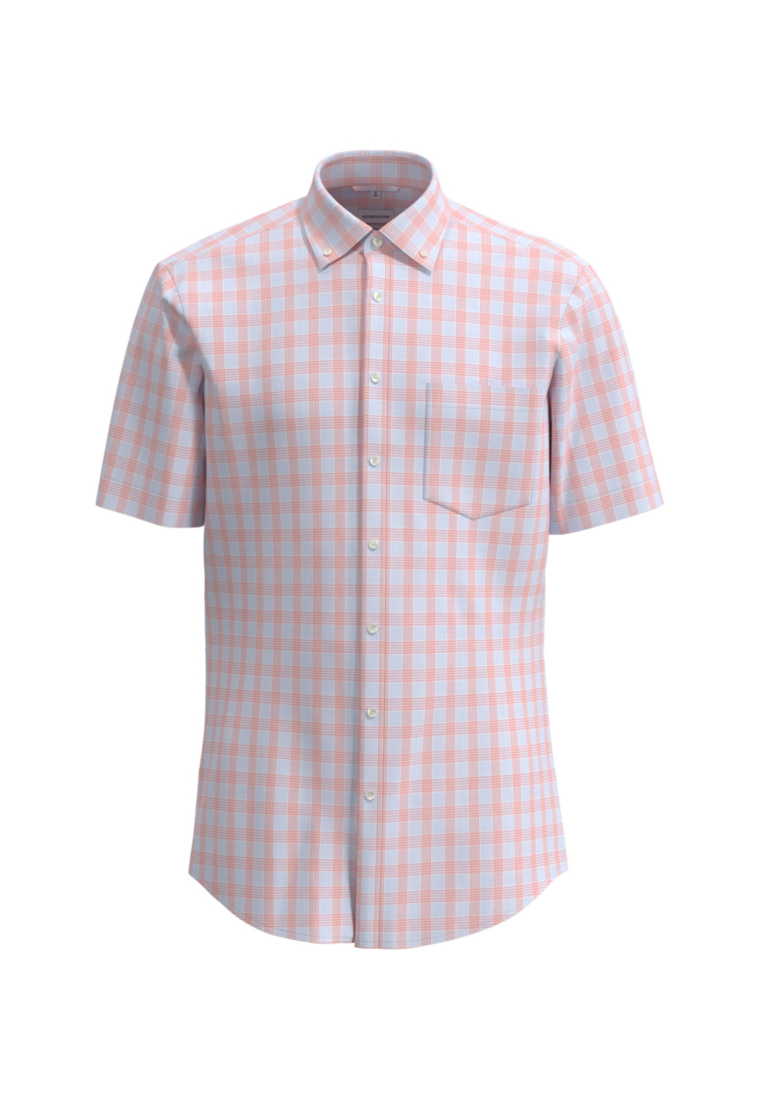 seidensticker Businesshemd »Comfort« Comfort 1/2 Button-Down-Kragen Karo