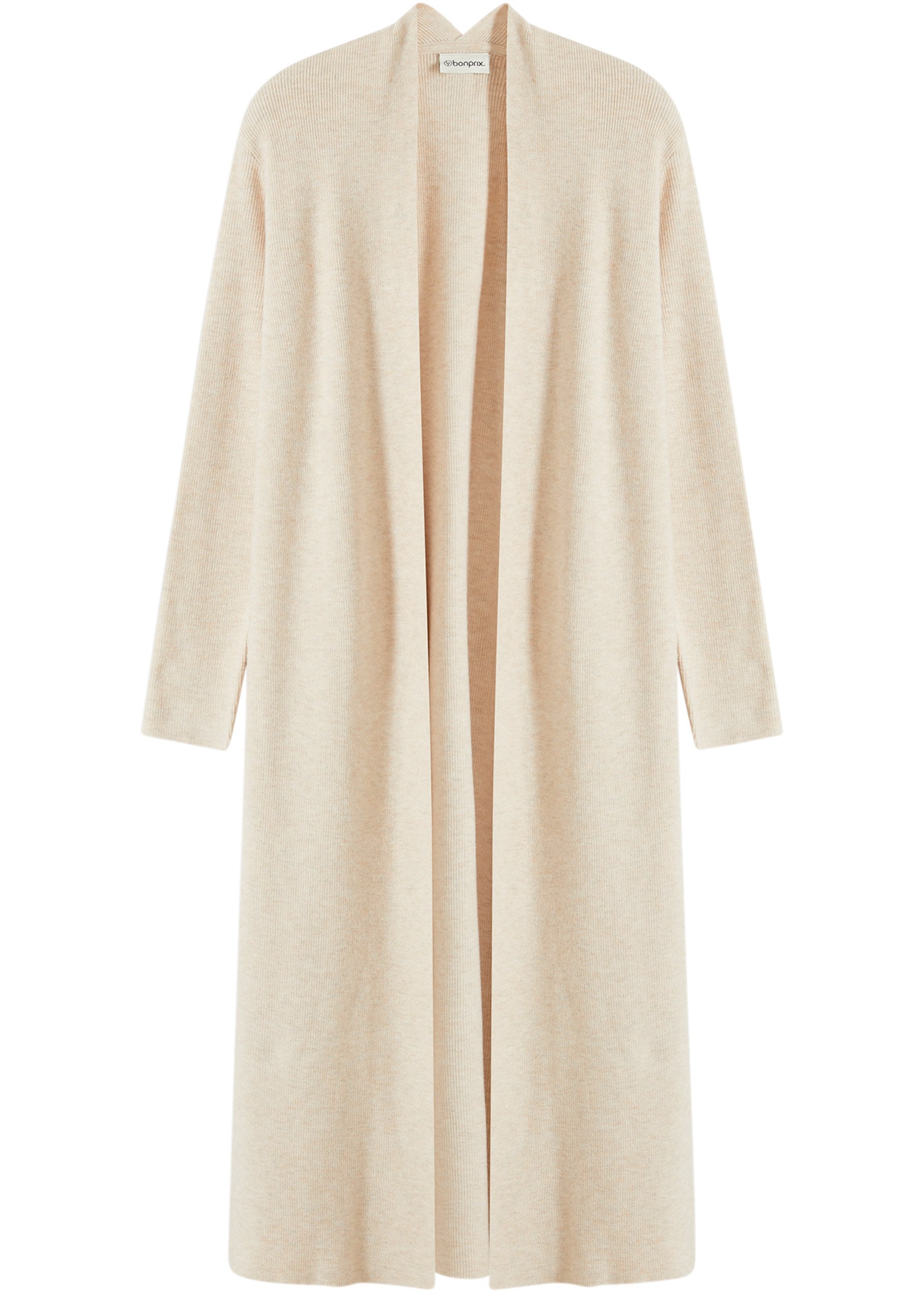 bonprix Longstrickjacke 1 Oversize-Passform, eleganter Stil, ohne Verschluss