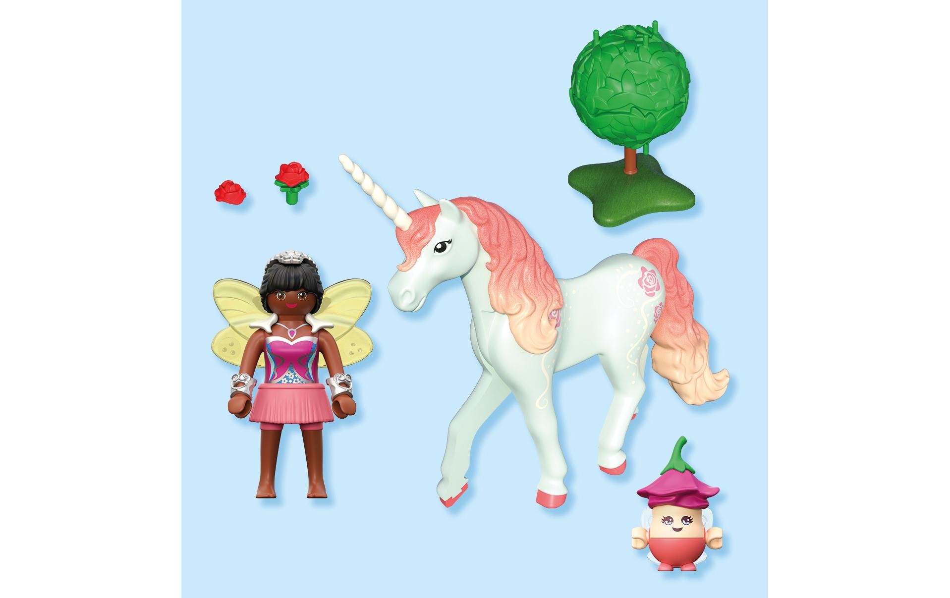 Playmobil® Konstruktions-Spielset »Sammeleinhorn, Himmelsrose mit Fee (71841), Princess Magic«