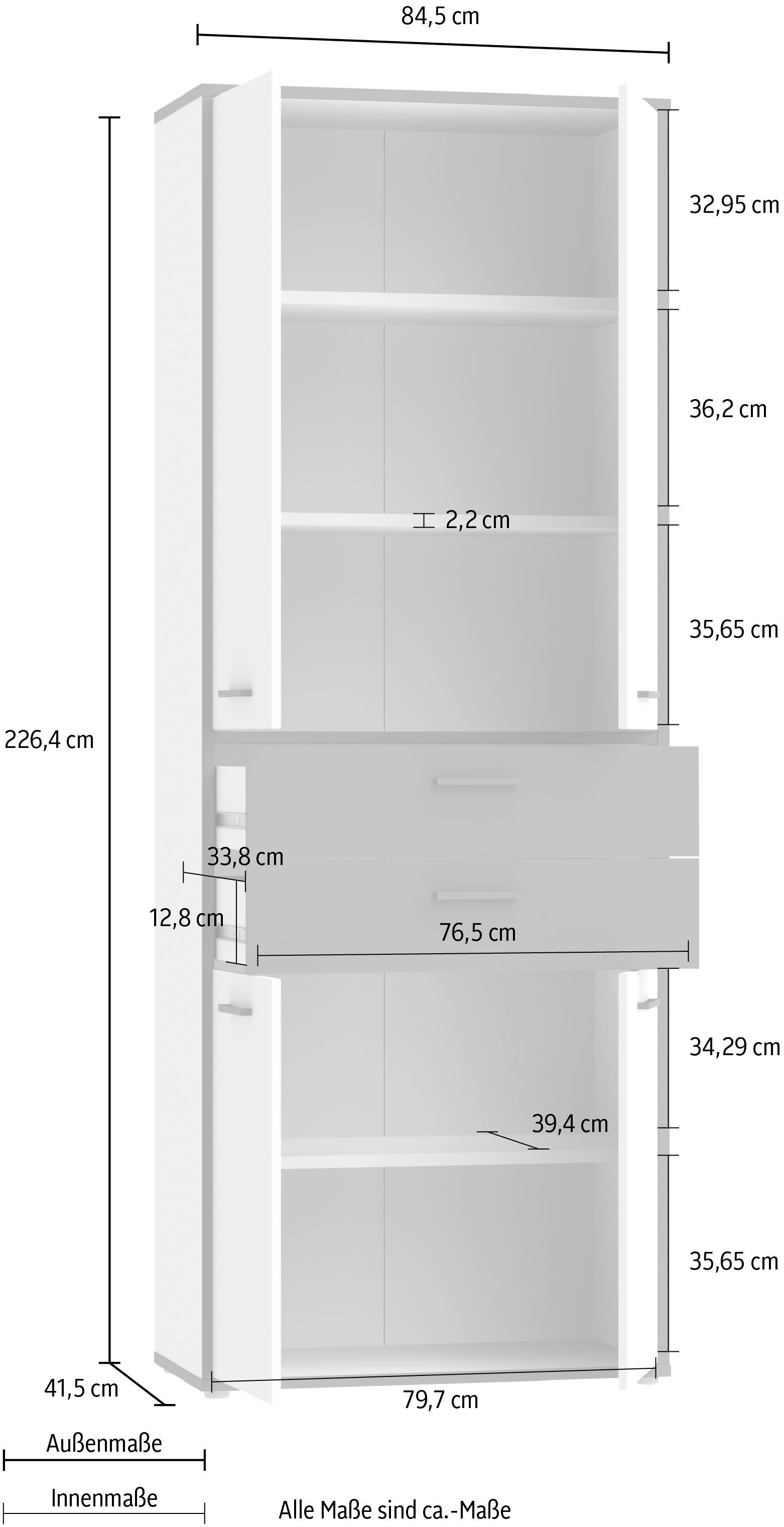 FORTE Aktenschrank »Keflav« Breite 84,5 cm
