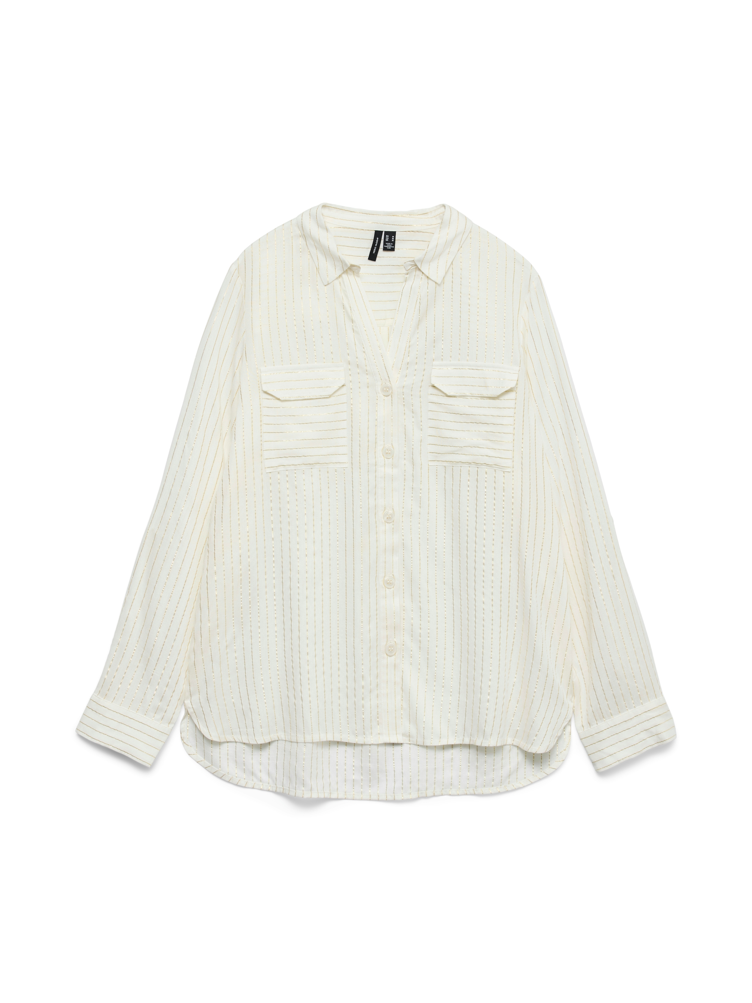 Vero Moda Blouse chemise »VMBUMPY LS GLITTER SHIRT WVN GA NOOS« mit Glitzereffekt