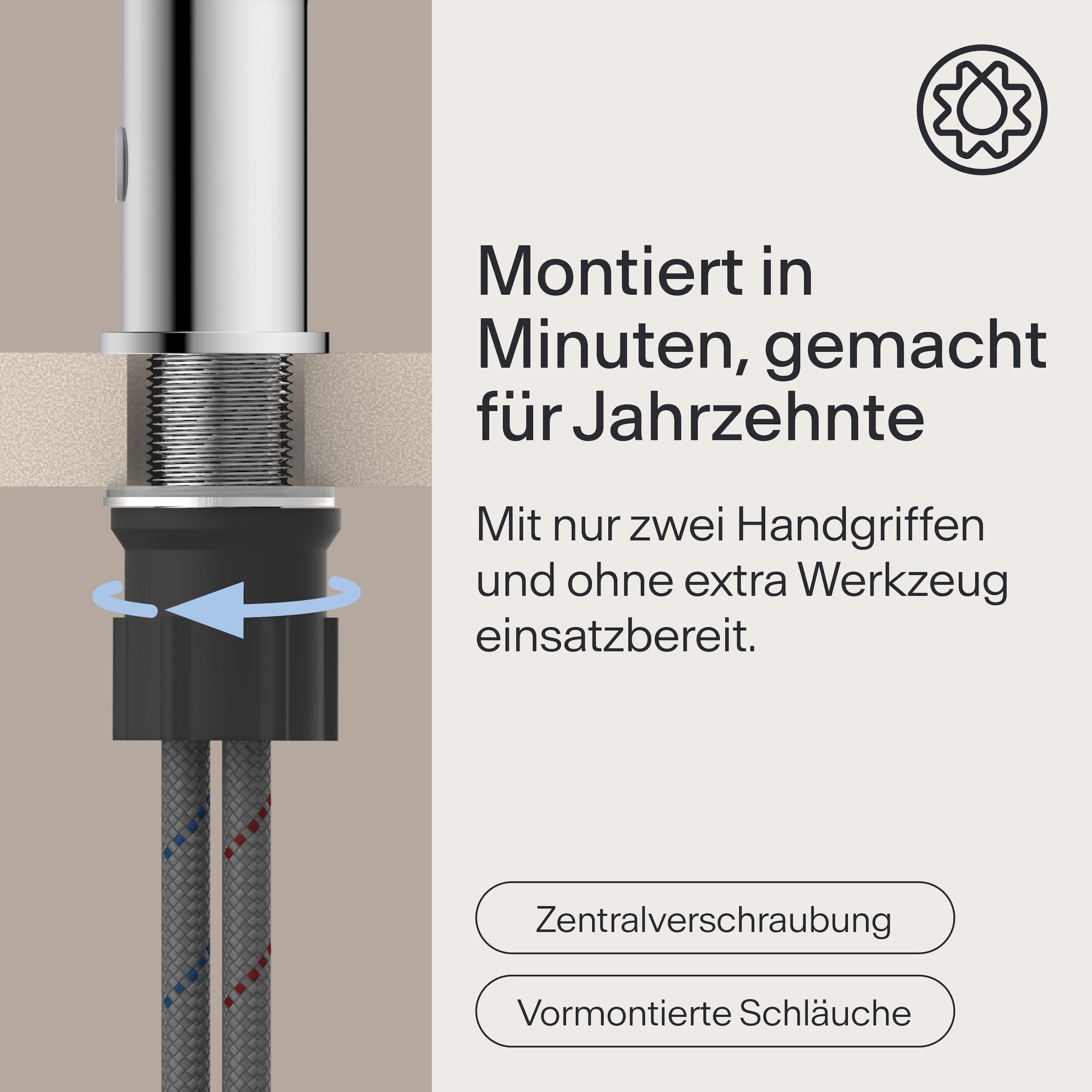 WASSERWERK Robinet de lavabo »WT 12« incl. popup, économiseur d’eau