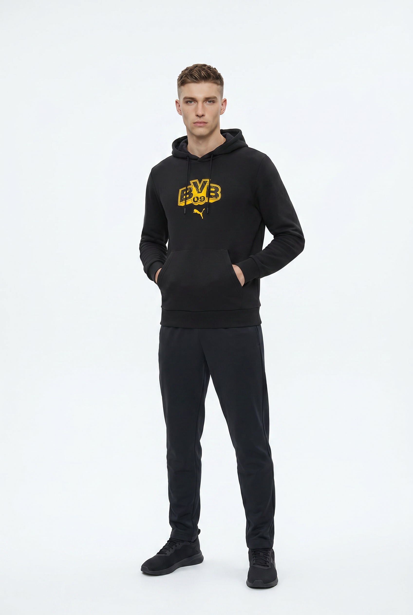 PUMA Sweat à capuche »BVB FTBLCULTURE HOODIE«, sportlicher Stil, Regular Fit
