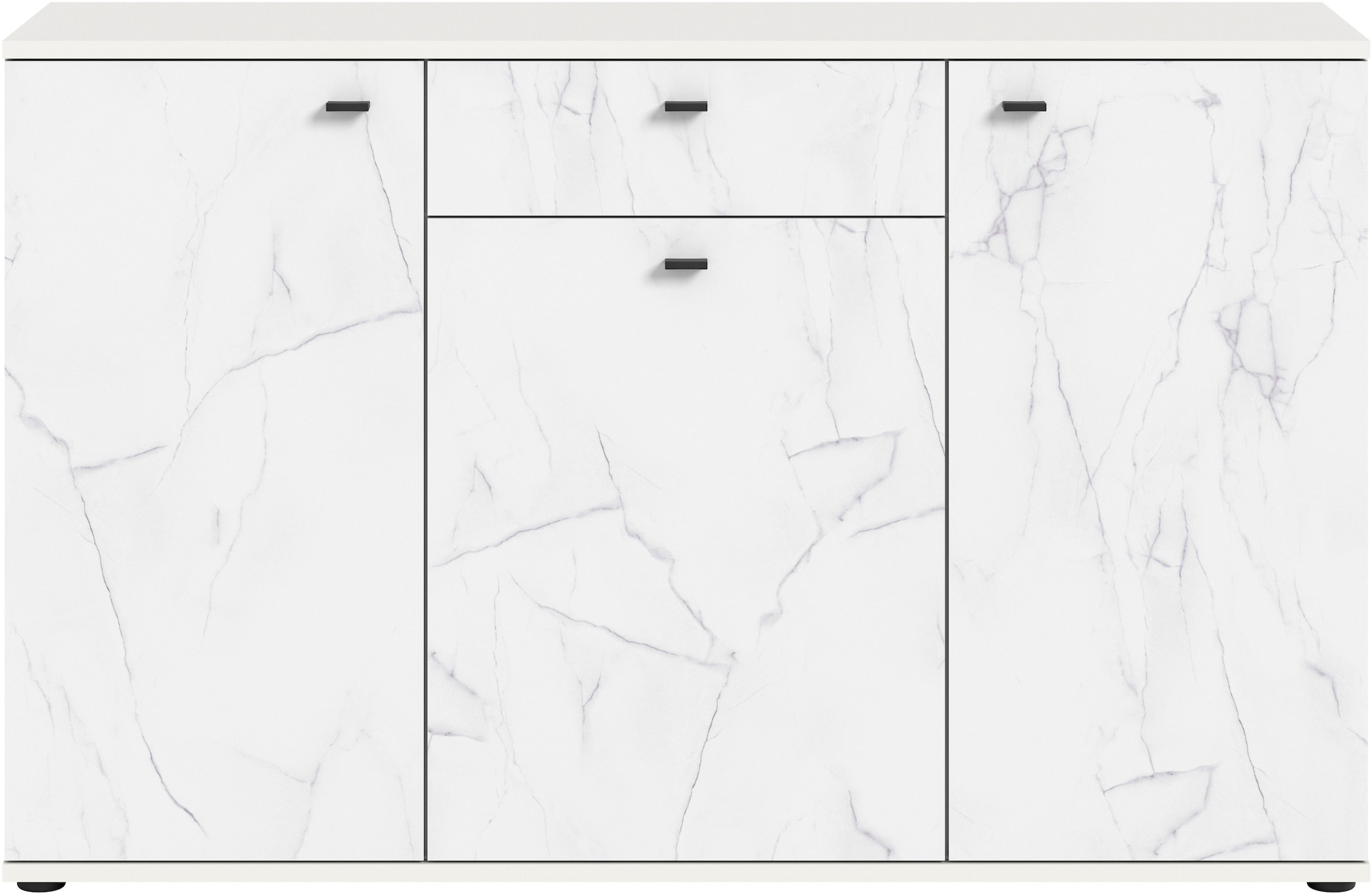 Home affaire Sideboard »CALCOLO, Breite 138cm, 3 Türen, 1 Schubkasten, 6 Fächer« Anrichte, Kommode, Schrank