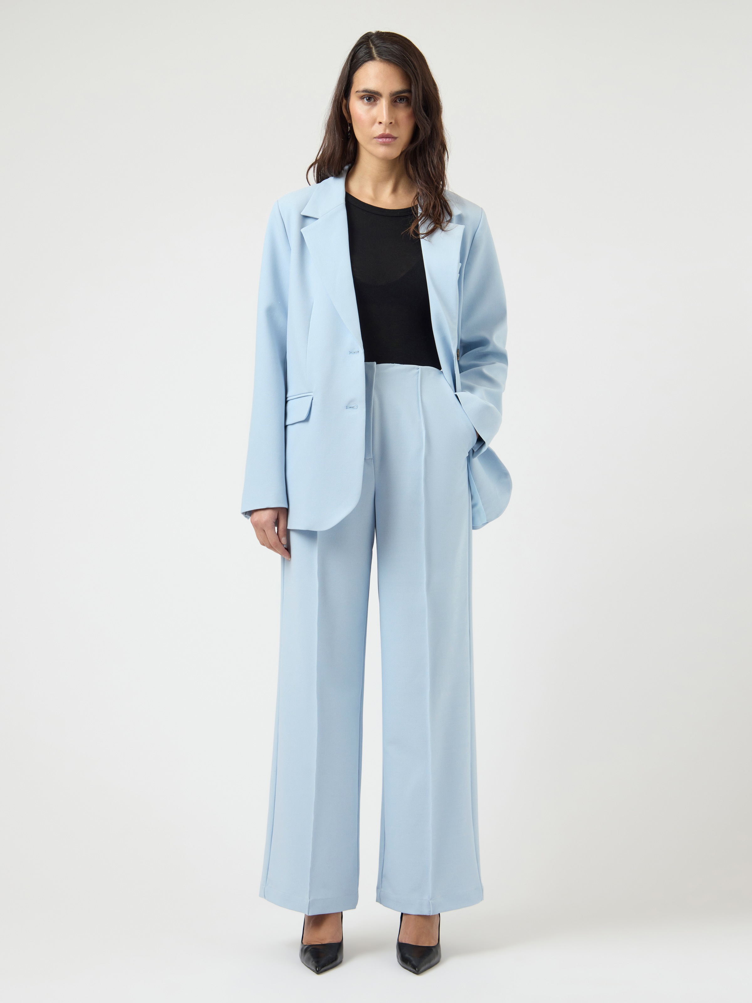 Y.A.S Anzughose »YASREEMAJ HW PANT NOOS«  Regular Fit, Materialmix mit Stretch