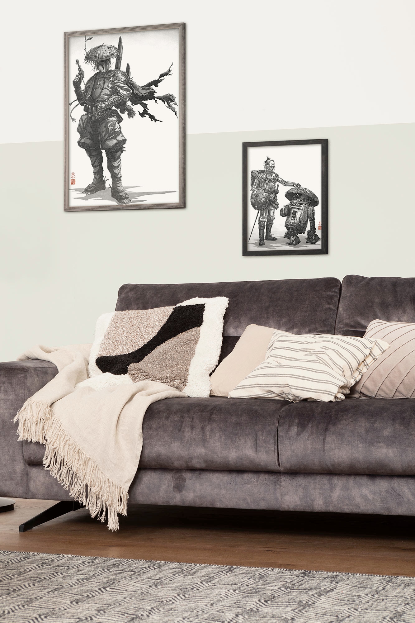 Komar Fresque murale »Star Wars Vision Samurai Bounty Hunter« Set, 1 cuis tlg. 40 x 50 cm (Breite x Höhe) - Kinderzimmer, Dekoration