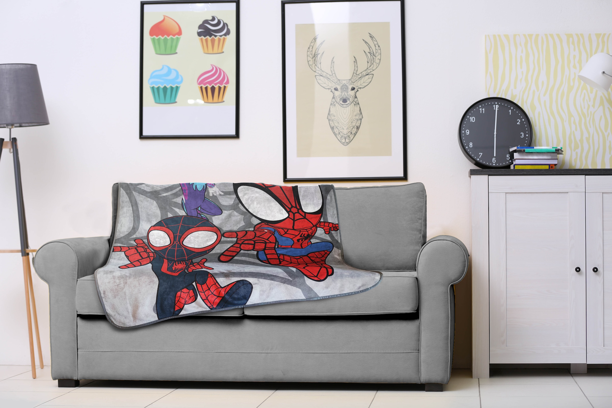 MARVEL Couverture pour enfants »Marvel Spidey 130 x 150 cm« avec Miles Morales & Ghost ESider Gwen
