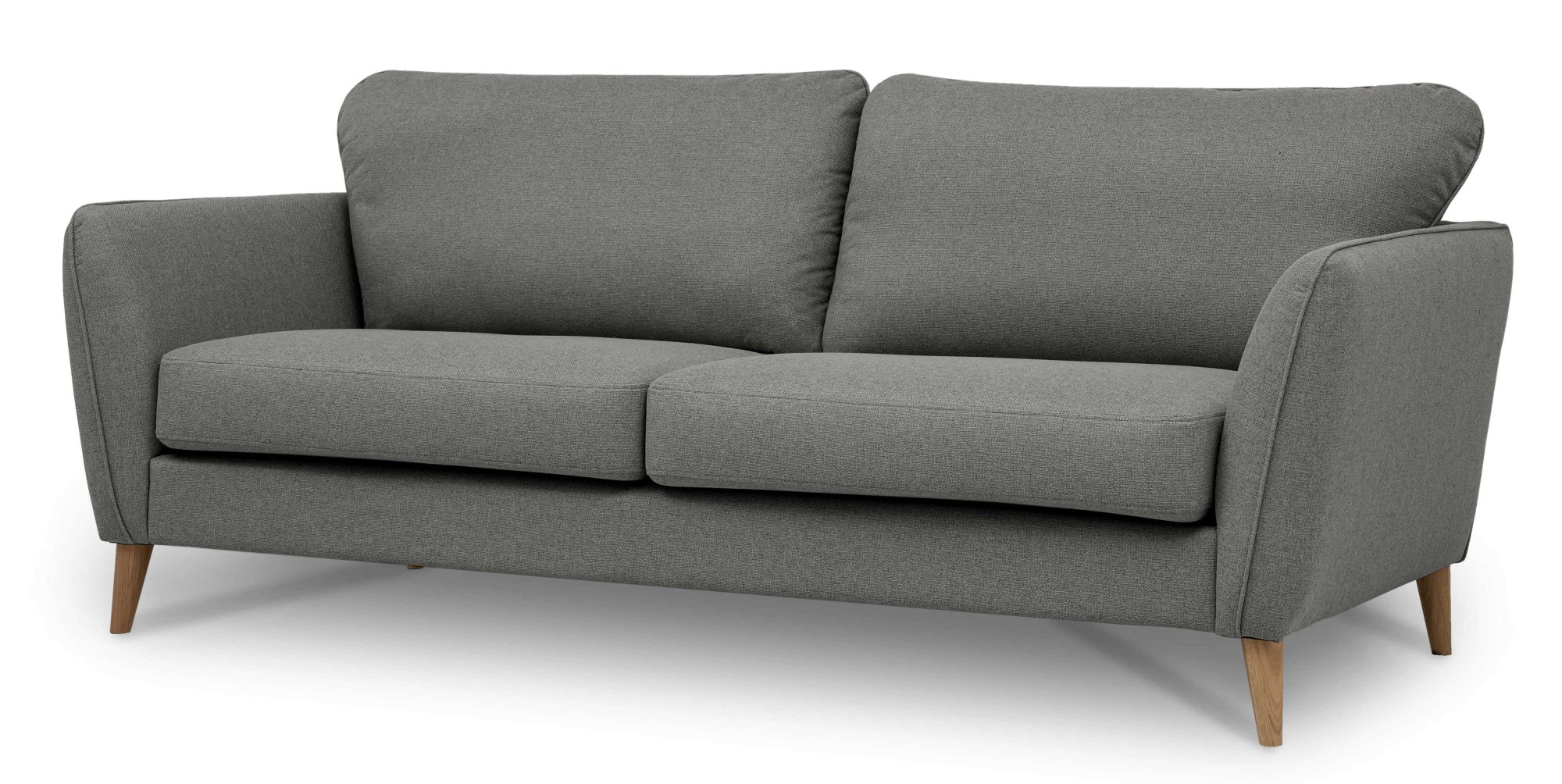 Home affaire 3-places »MARSEILLE 3er Sofa 206 cm, Cord, Flachgewebe, Struktur, Webstoff« Massivholzbeine Eiche, Landhausstil, Wellenunterfederung